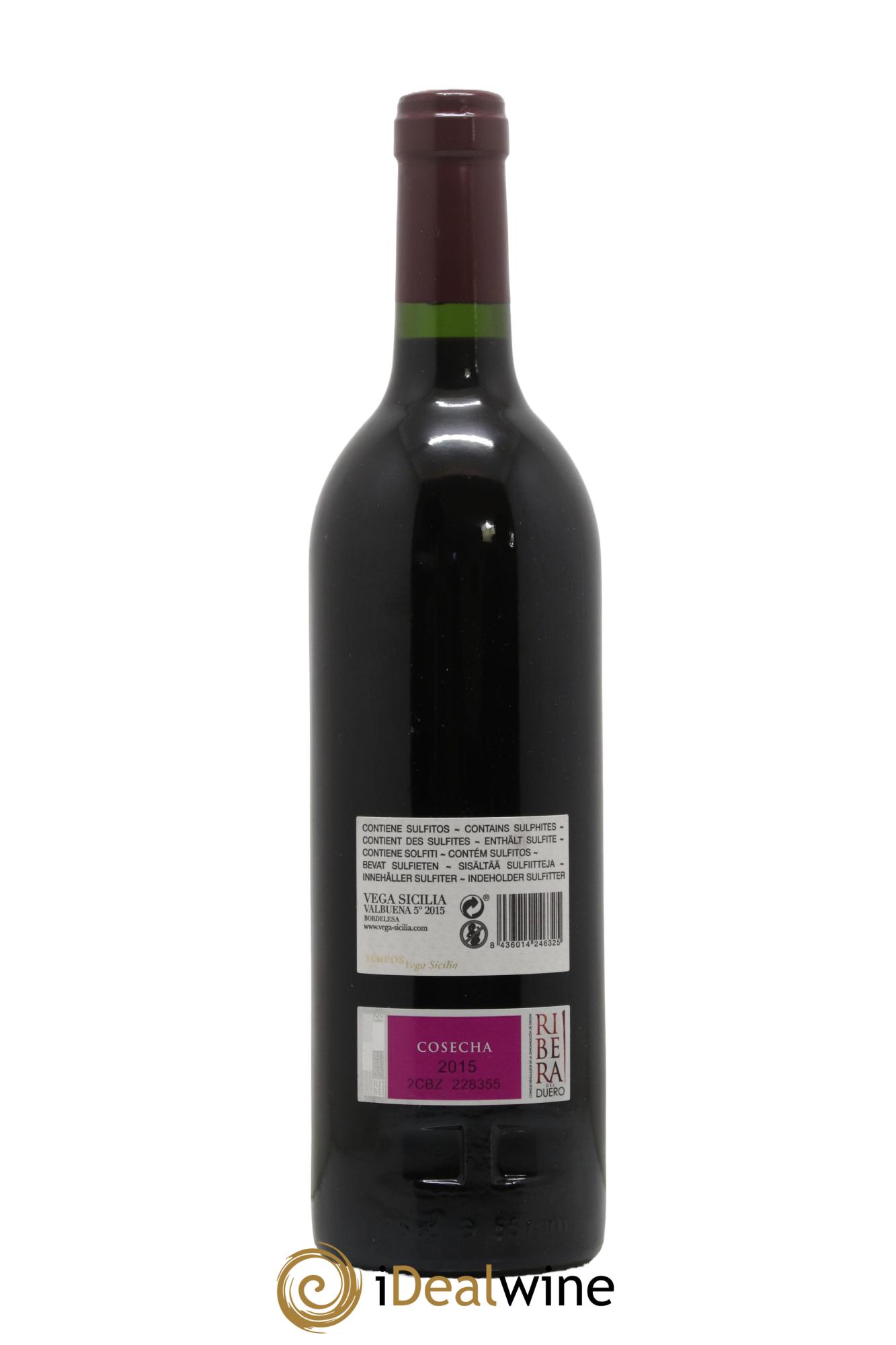 Ribera Del Duero DO Vega Sicilia Valbuena 5 ano Famille Alvarez 2015 - Posten von 1 Flasche - 1