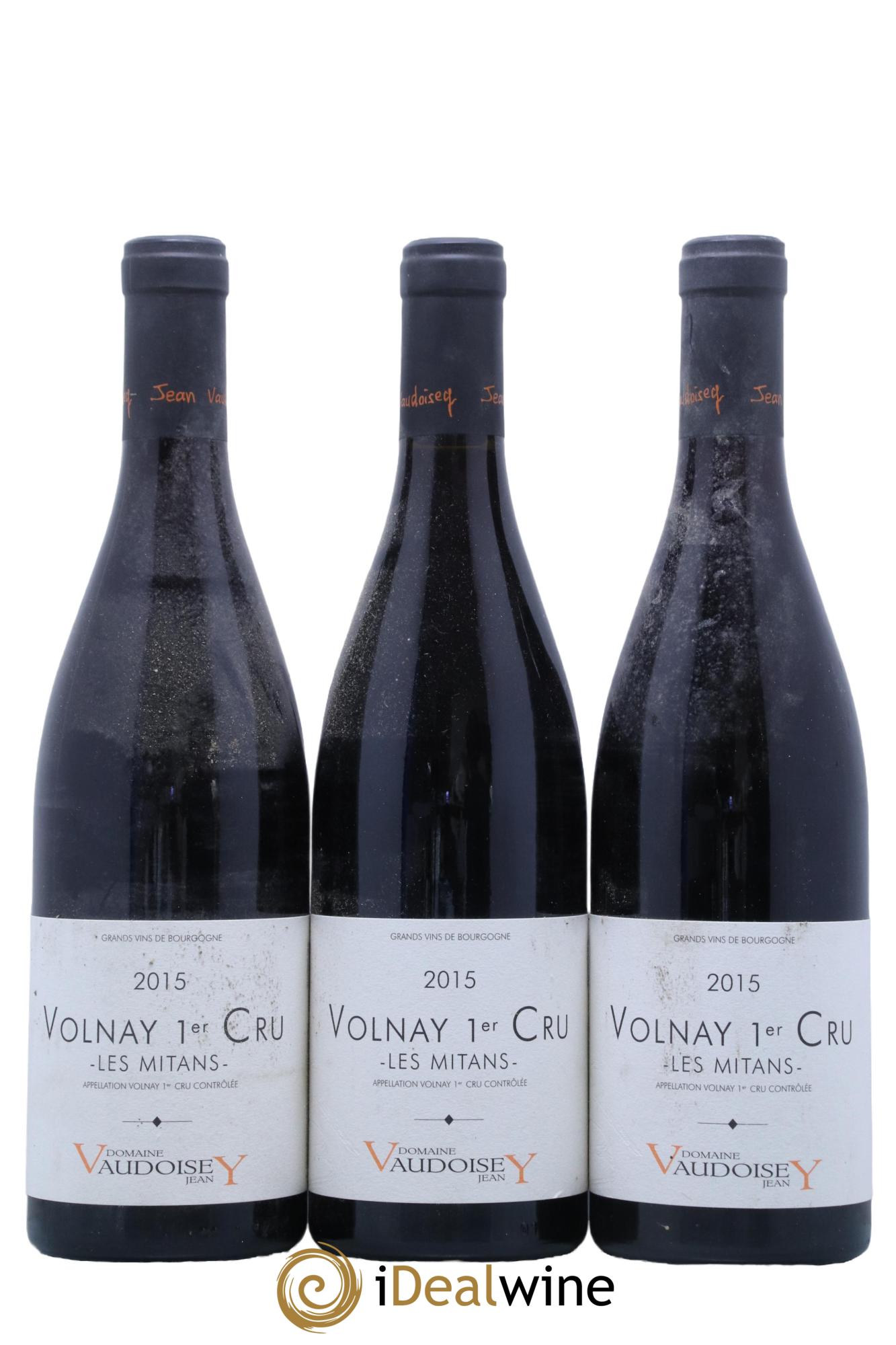 Volnay 1er Cru Les Mitans Domaine Vaudoisey 2015 - Lot of 3 bottles - 0