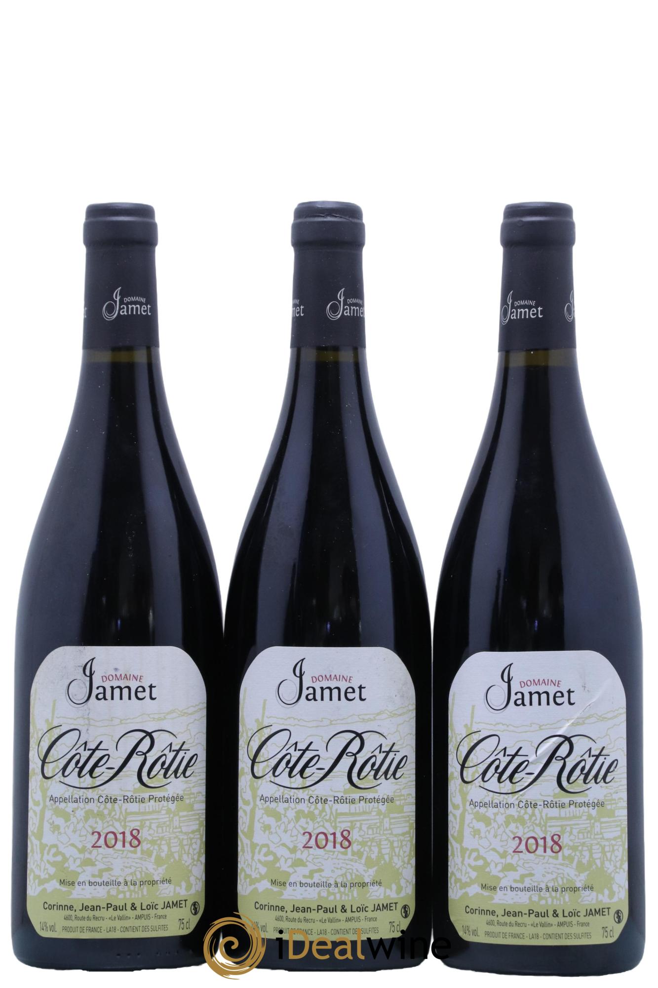 Côte-Rôtie Jamet (Domaine) 2018 - Lot of 3 bottles - 0