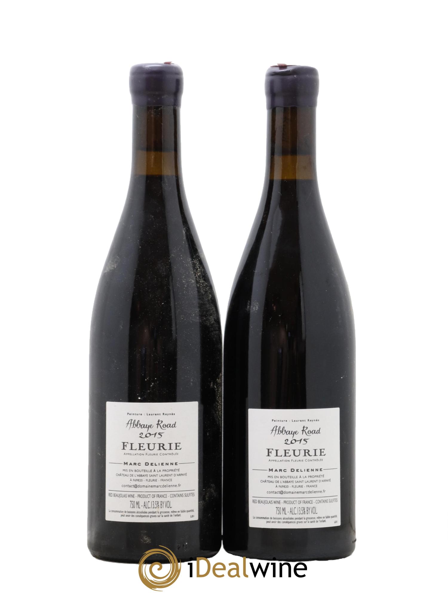 Fleurie Abbaye Road Marc Delienne 2015 - Posten von 2 Flaschen - 1