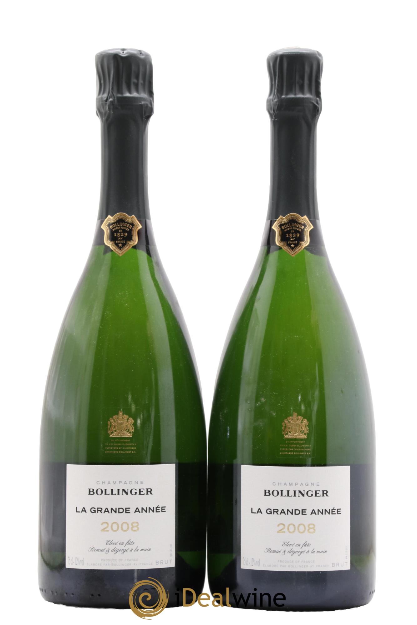 Grande Année Bollinger 2008 - Lot de 2 bouteilles - 0