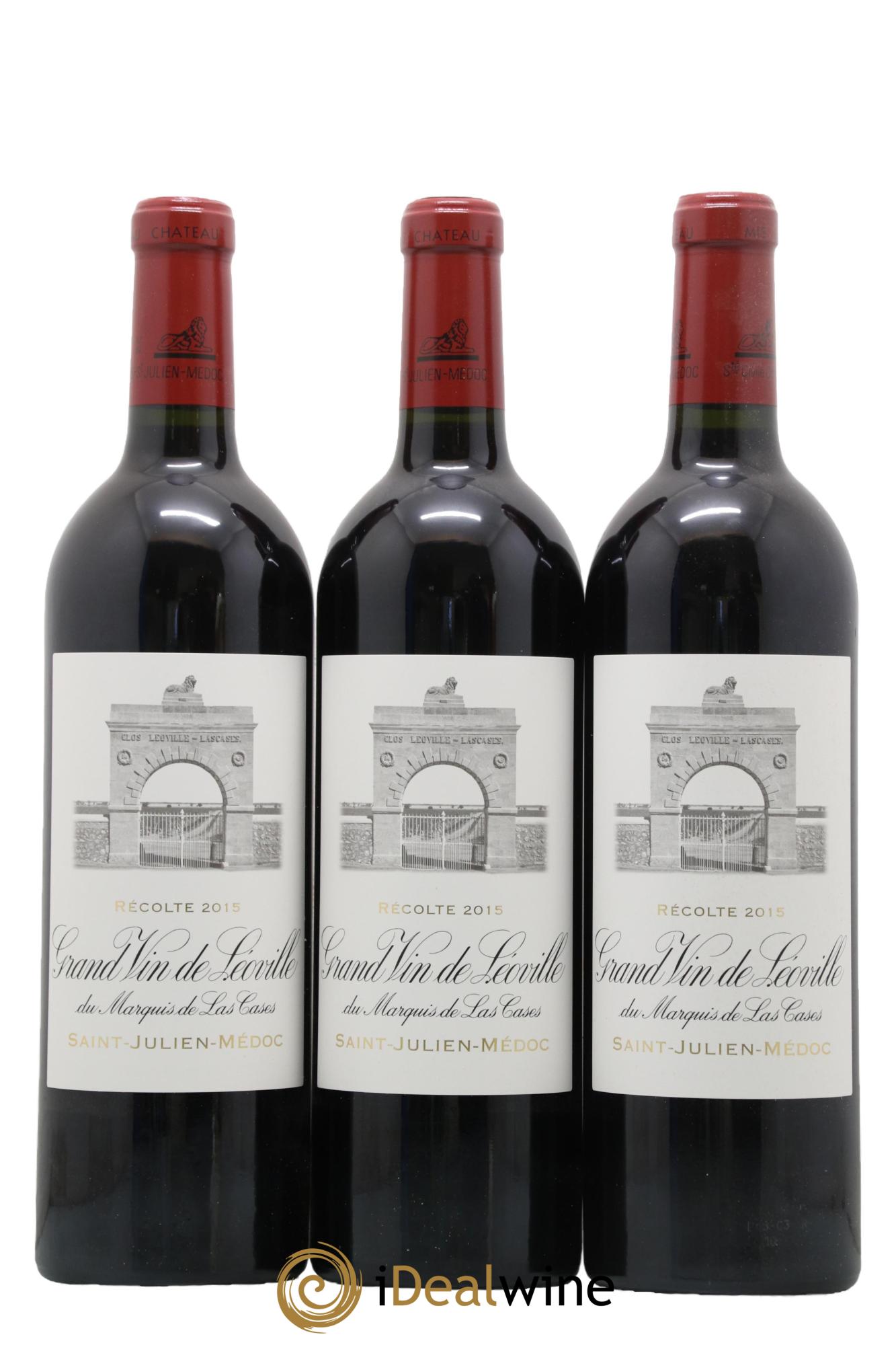 Château Léoville Las Cases 2ème Grand Cru Classé 2015 - Lot of 3 bottles - 0