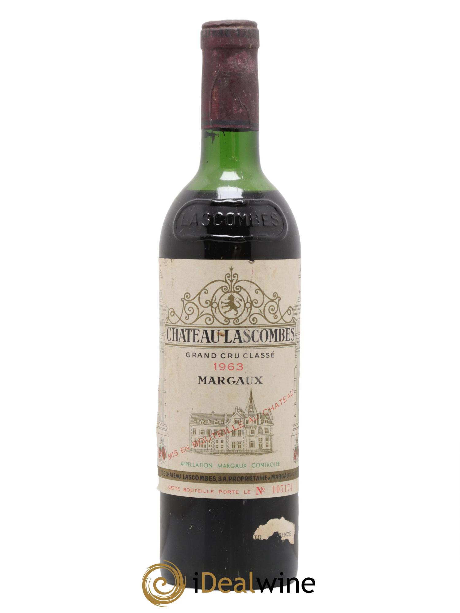 Château Lascombes 2ème Grand Cru Classé 1963 - Lot de 1 bouteille - 0