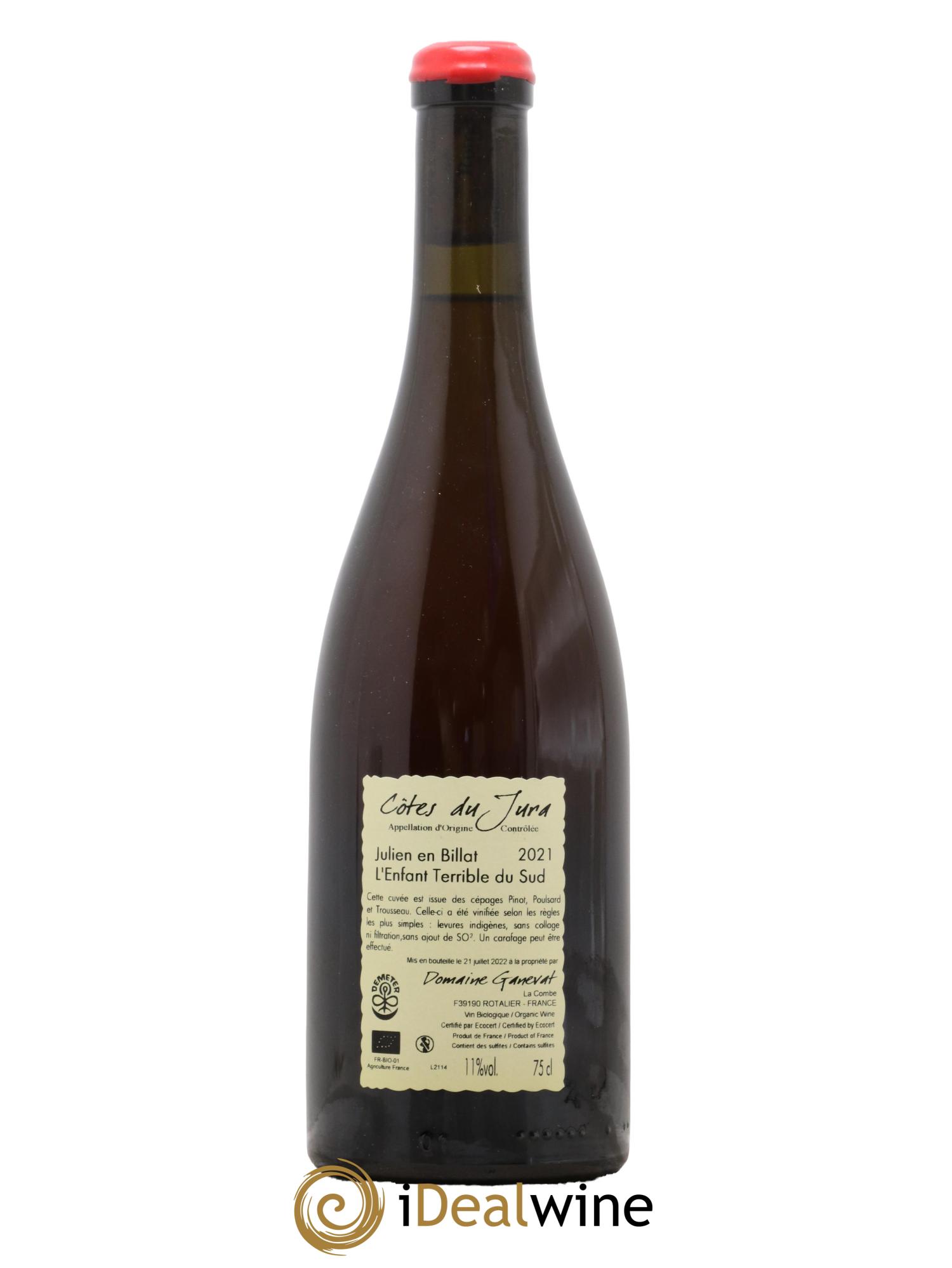 Côtes du Jura Julien en Billat l'enfant terrible du Sud Jean-François Ganevat (Domaine) 2021 - Lotto di 1 bottiglia - 1