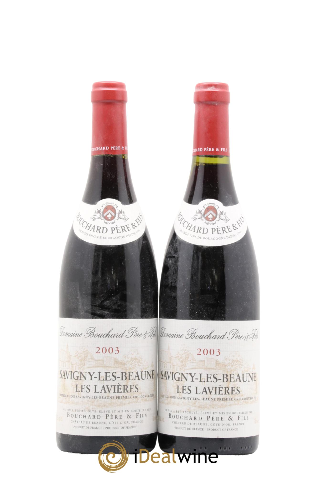 Savigny-lès-Beaune 1er Cru Les Lavières Bouchard Père & Fils 2003 - Posten von 2 Flaschen - 0