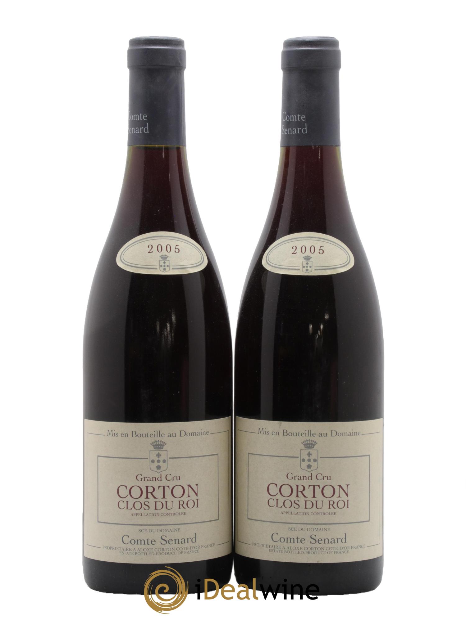 Corton Clos du Roi Comte Senard 2005 - Lot of 2 bottles - 0