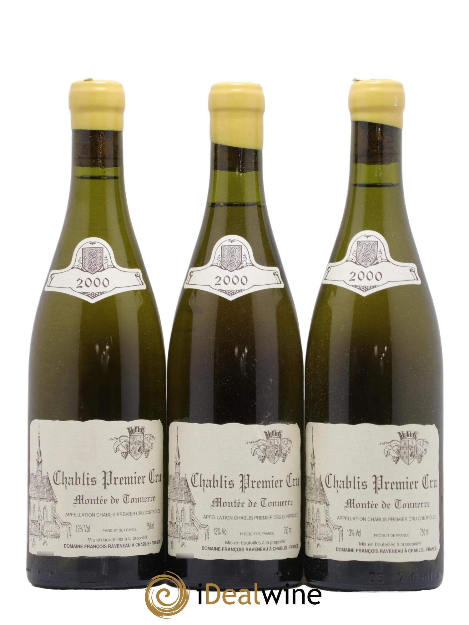 Chablis 1er Cru Montée de Tonnerre Raveneau (Domaine) 2000 - Posten von 3 Flaschen - 0