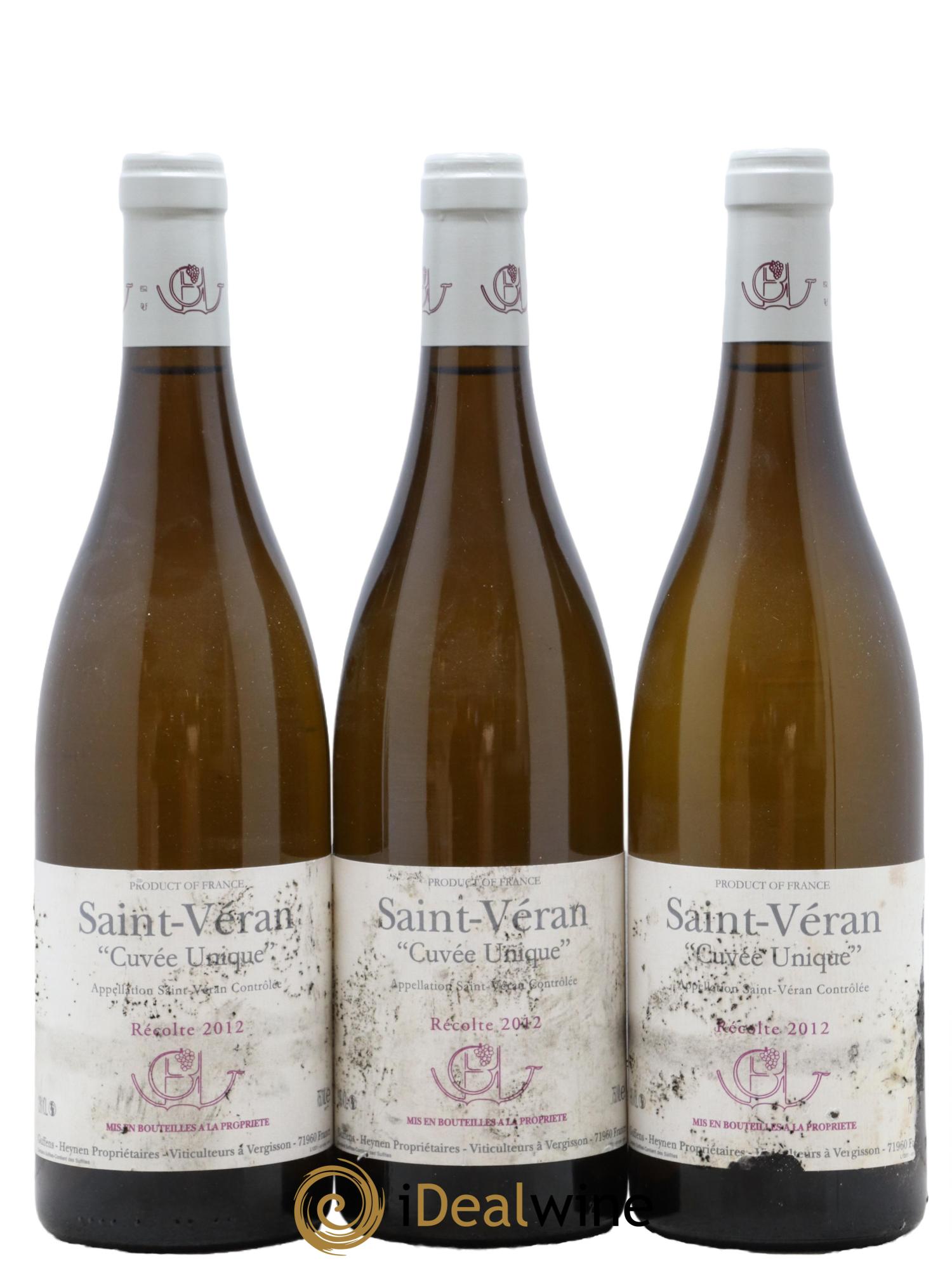 Saint-Véran Cuvée Unique Guffens-Heynen  2012 - Lot of 3 bottles - 0