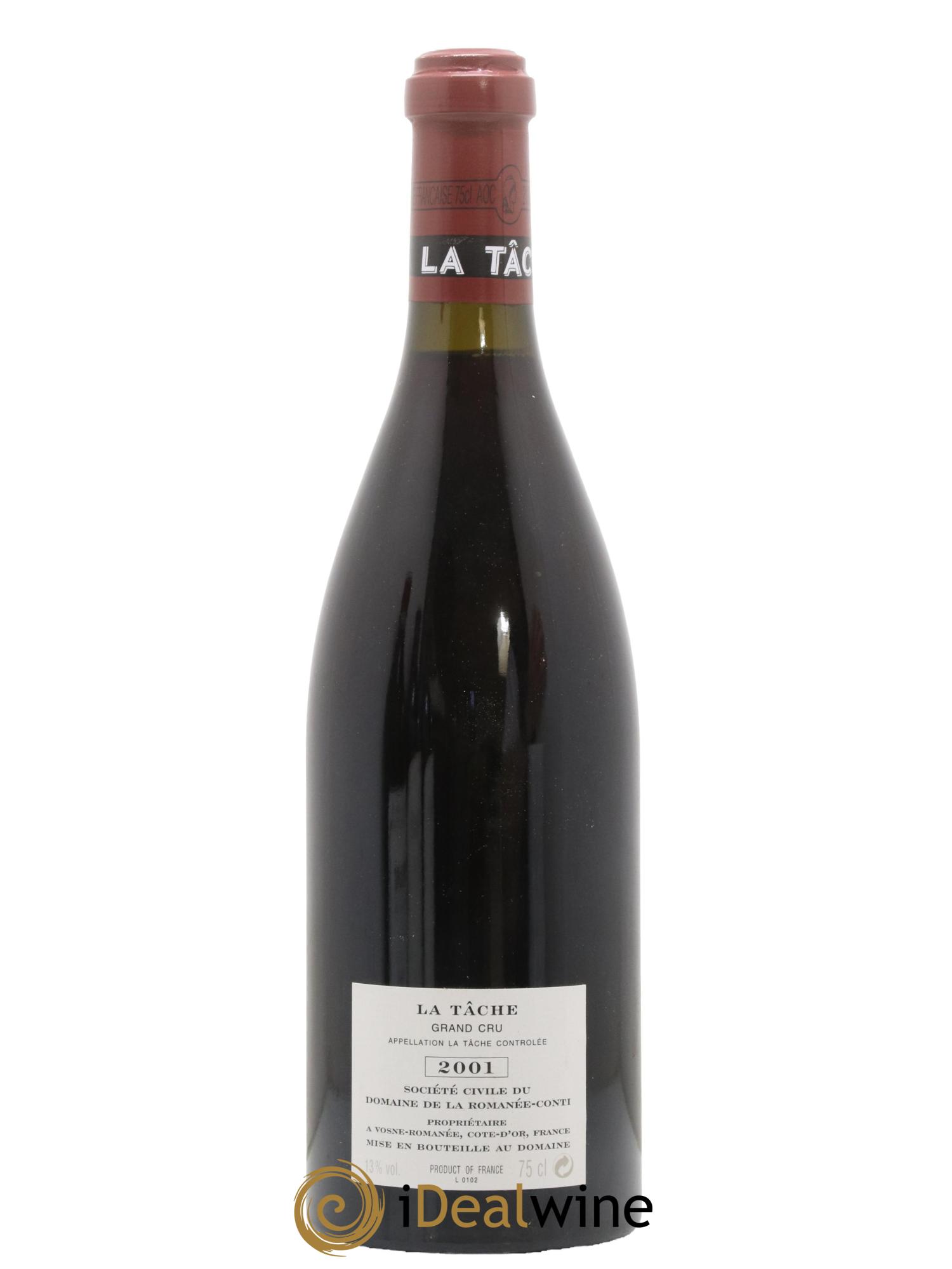 La Tâche Grand Cru Domaine de la Romanée-Conti 2001 - Lot de 1 bouteille - 1