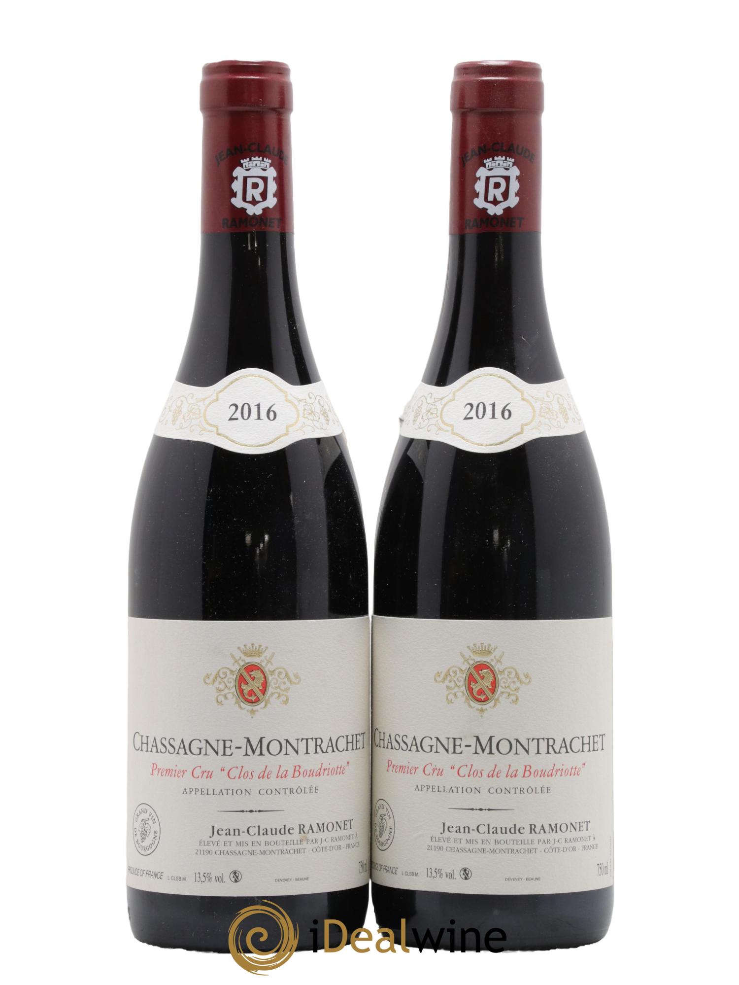 Chassagne-Montrachet 1er Cru Clos de la Boudriotte Ramonet (Domaine) 2016 - Lotto di 2 bottiglie - 0