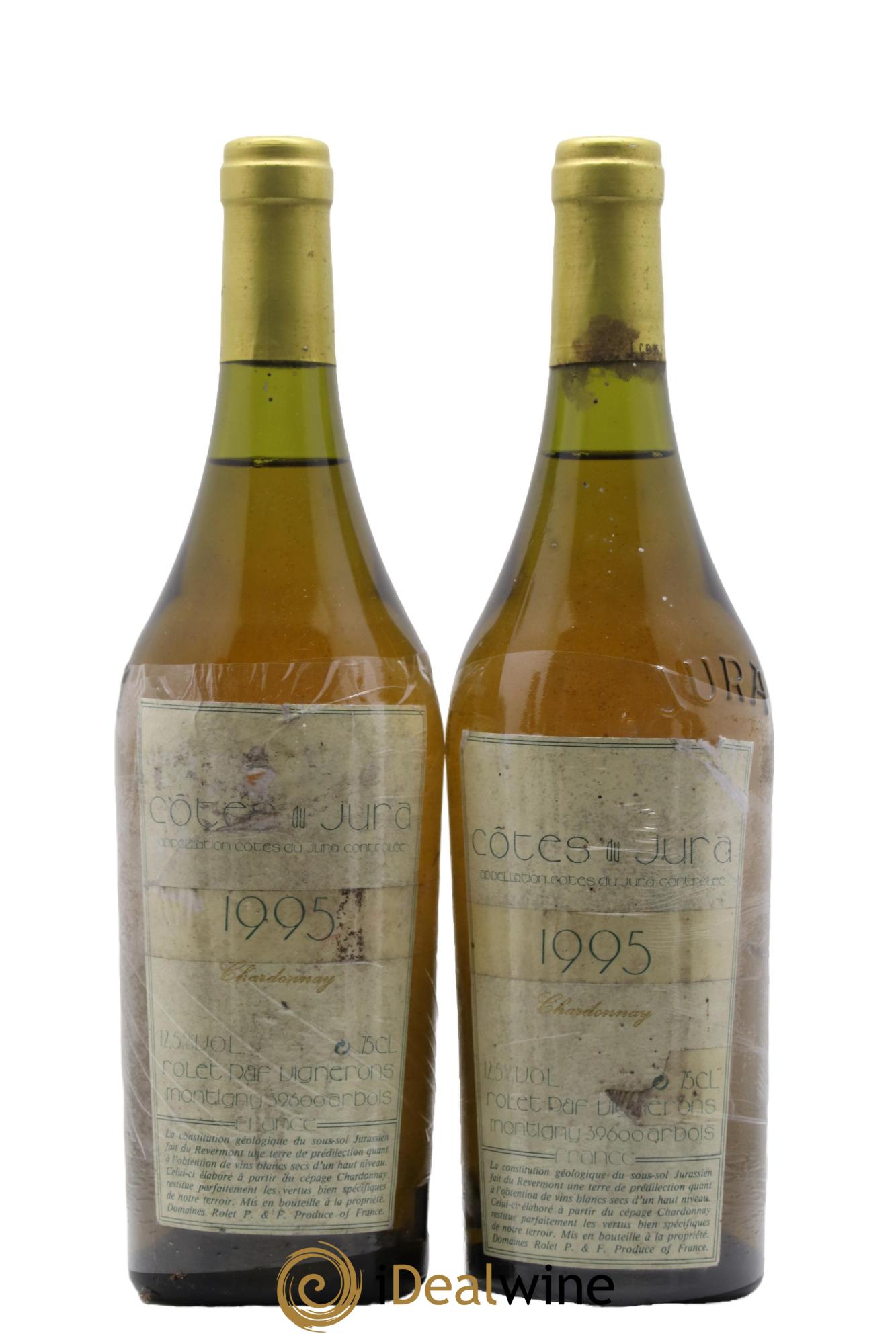 Côtes du Jura Chardonnay Rolet 1995 - Lot de 2 bouteilles - 0