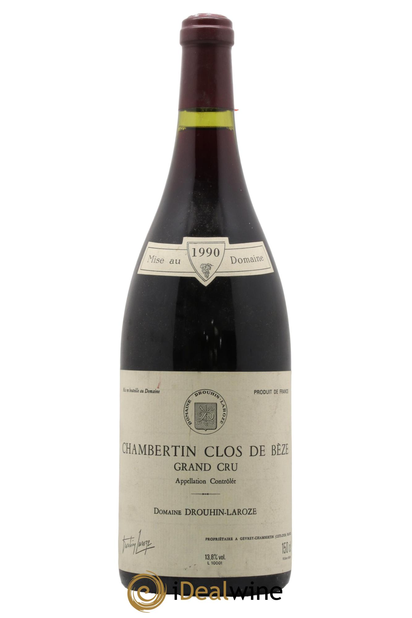 Chambertin Clos de Bèze Grand Cru Domaine Drouhin-Laroze 1990 - Lot de 1 magnum - 0