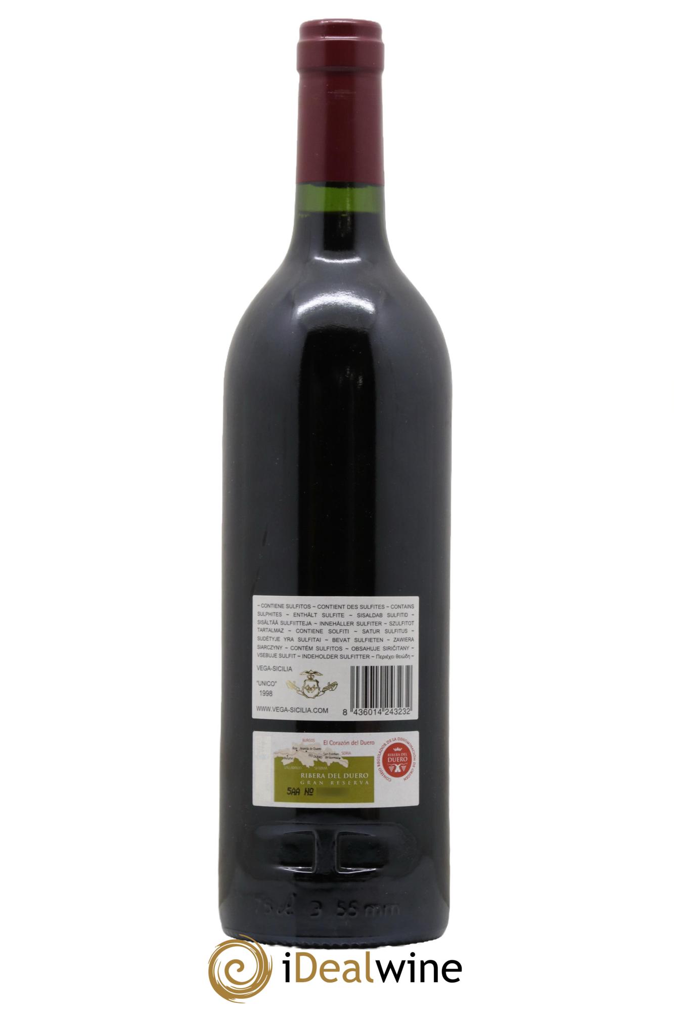 Ribera Del Duero DO Vega Sicilia Unico Famille Alvarez 1998 - Lotto di 1 bottiglia - 1