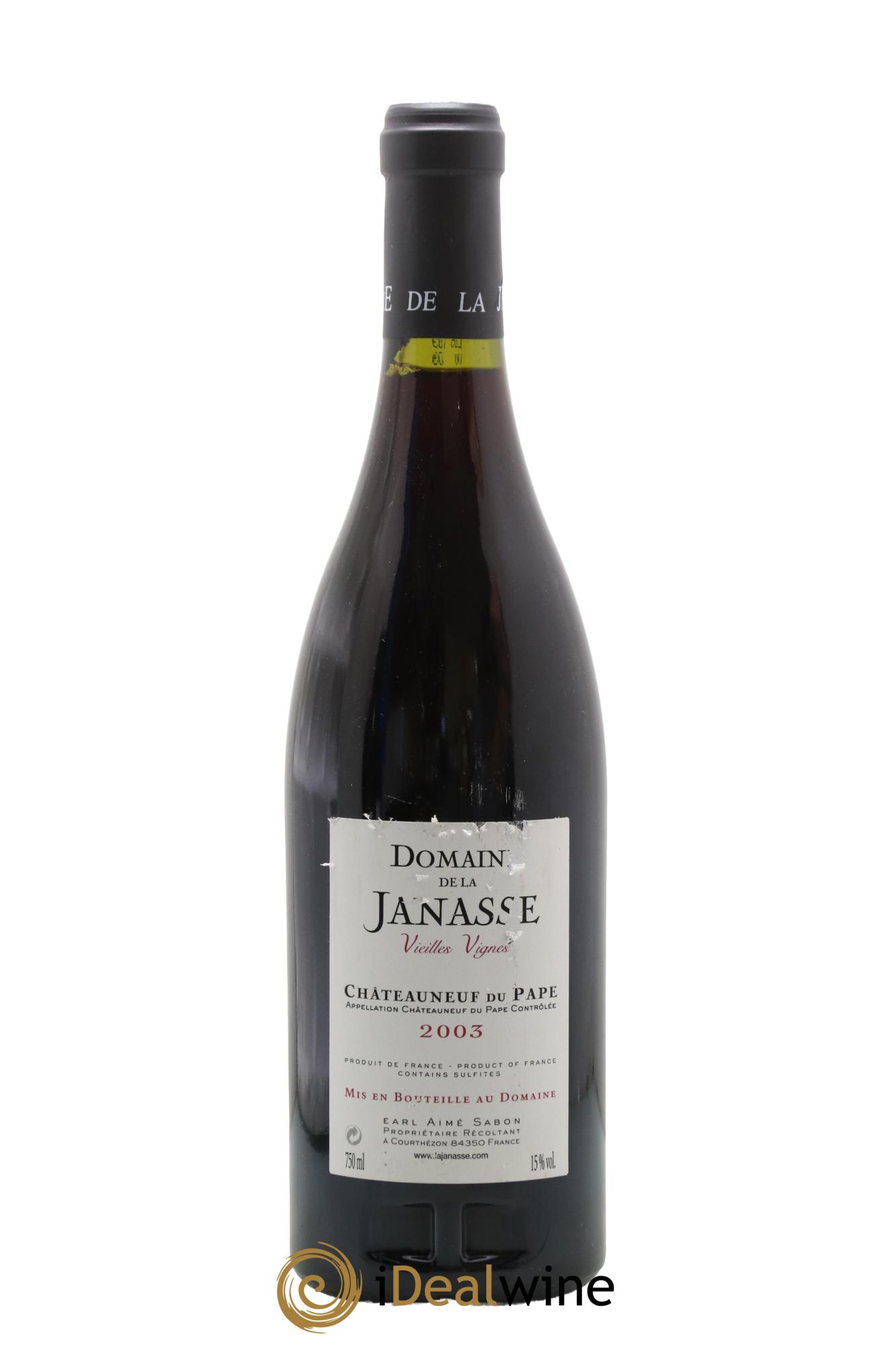 Châteauneuf-du-Pape Cuvée Vieilles Vignes La Janasse (Domaine de) 2003 - Lotto di 1 bottiglia - 1