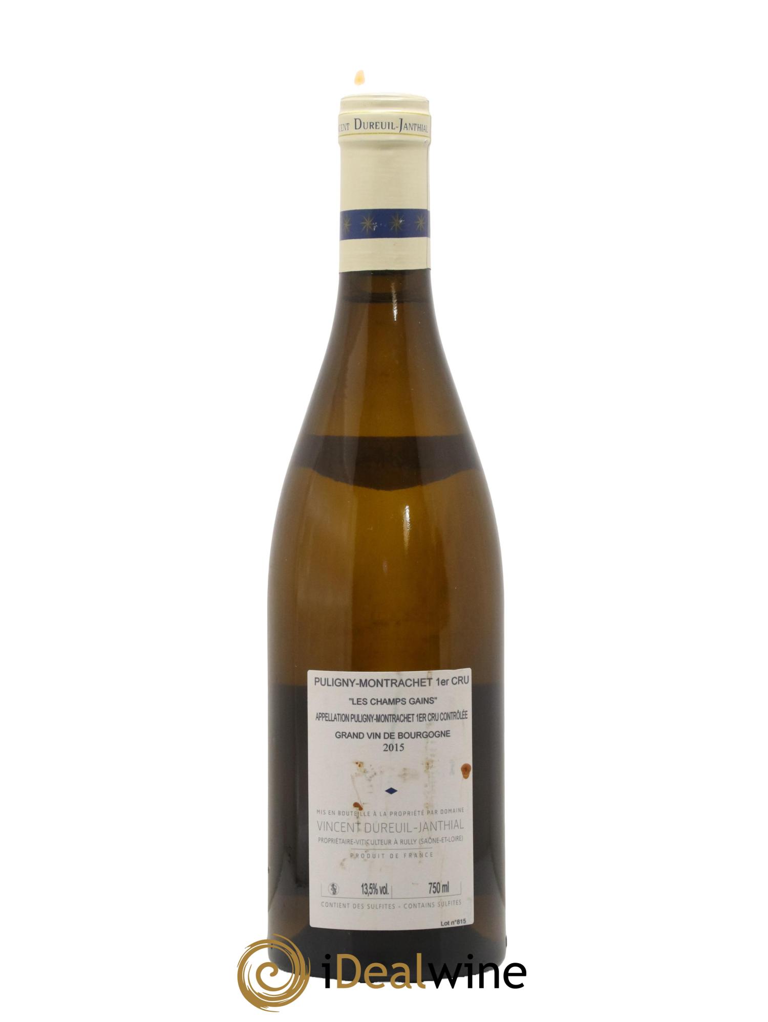 Puligny-Montrachet 1er Cru Les Champs Gains Vincent Dureuil-Janthial 2015 - Lot of 1 bottle - 1