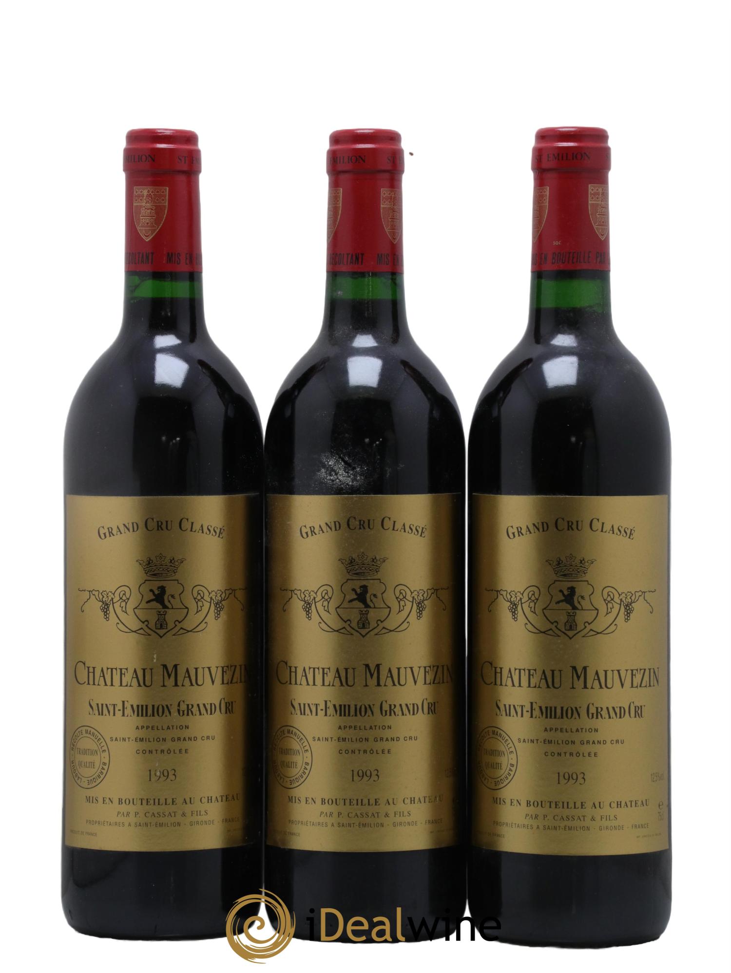 Château Mauvezin 1993 - Lot de 3 bouteilles - 0