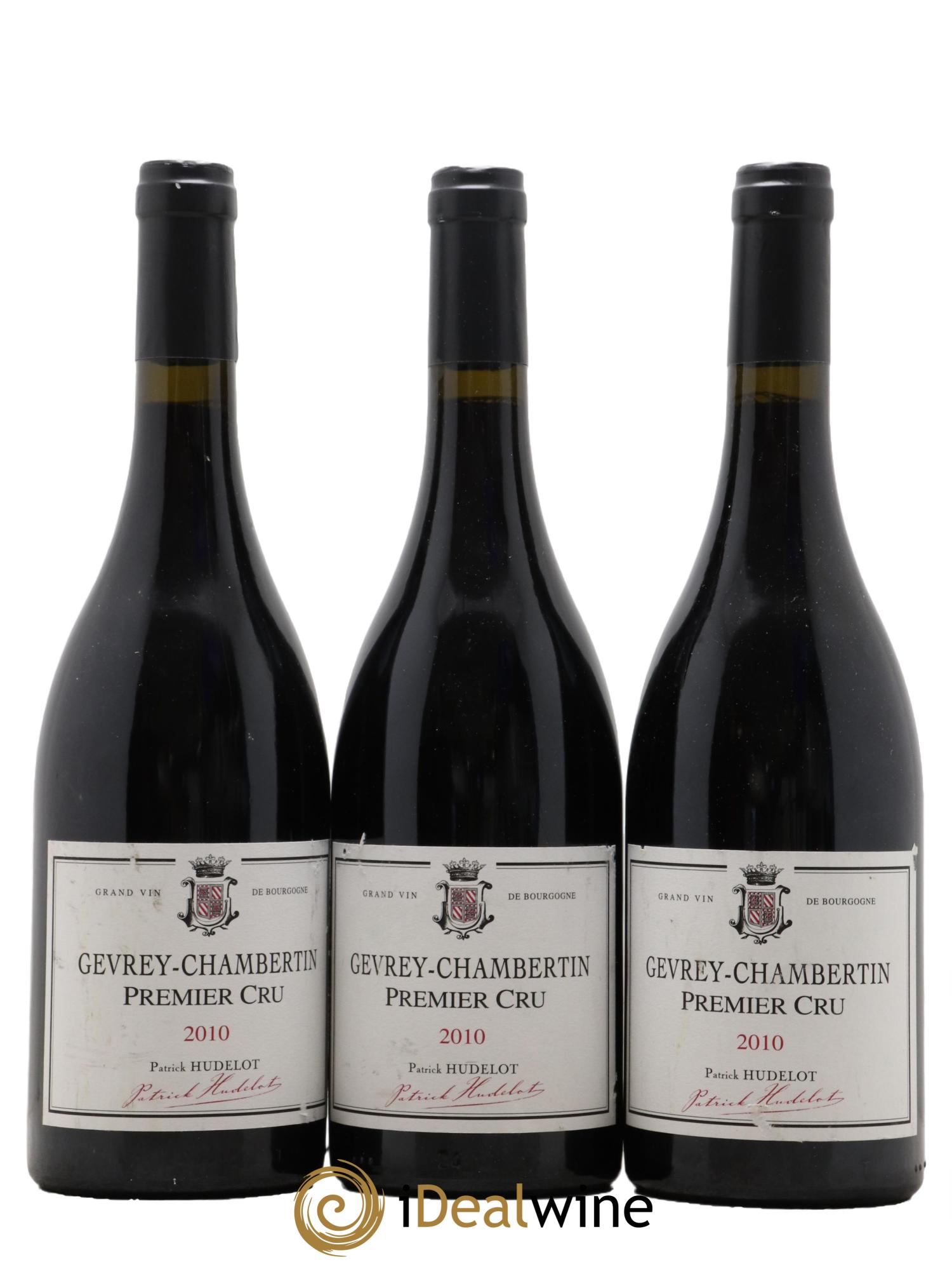 Gevrey-Chambertin 1er Cru Domaine Patrick Hudelot 2010 - Lot de 3 bouteilles - 0