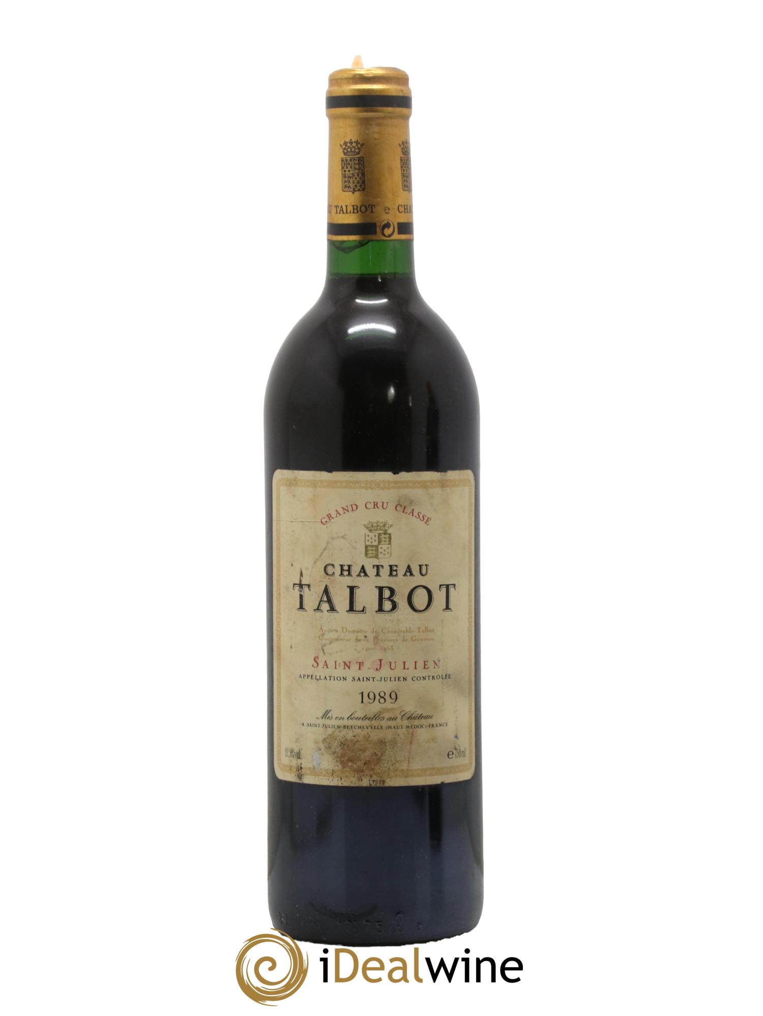 Château Talbot 4ème Grand Cru Classé 1989 - Lot de 1 bouteille - 0