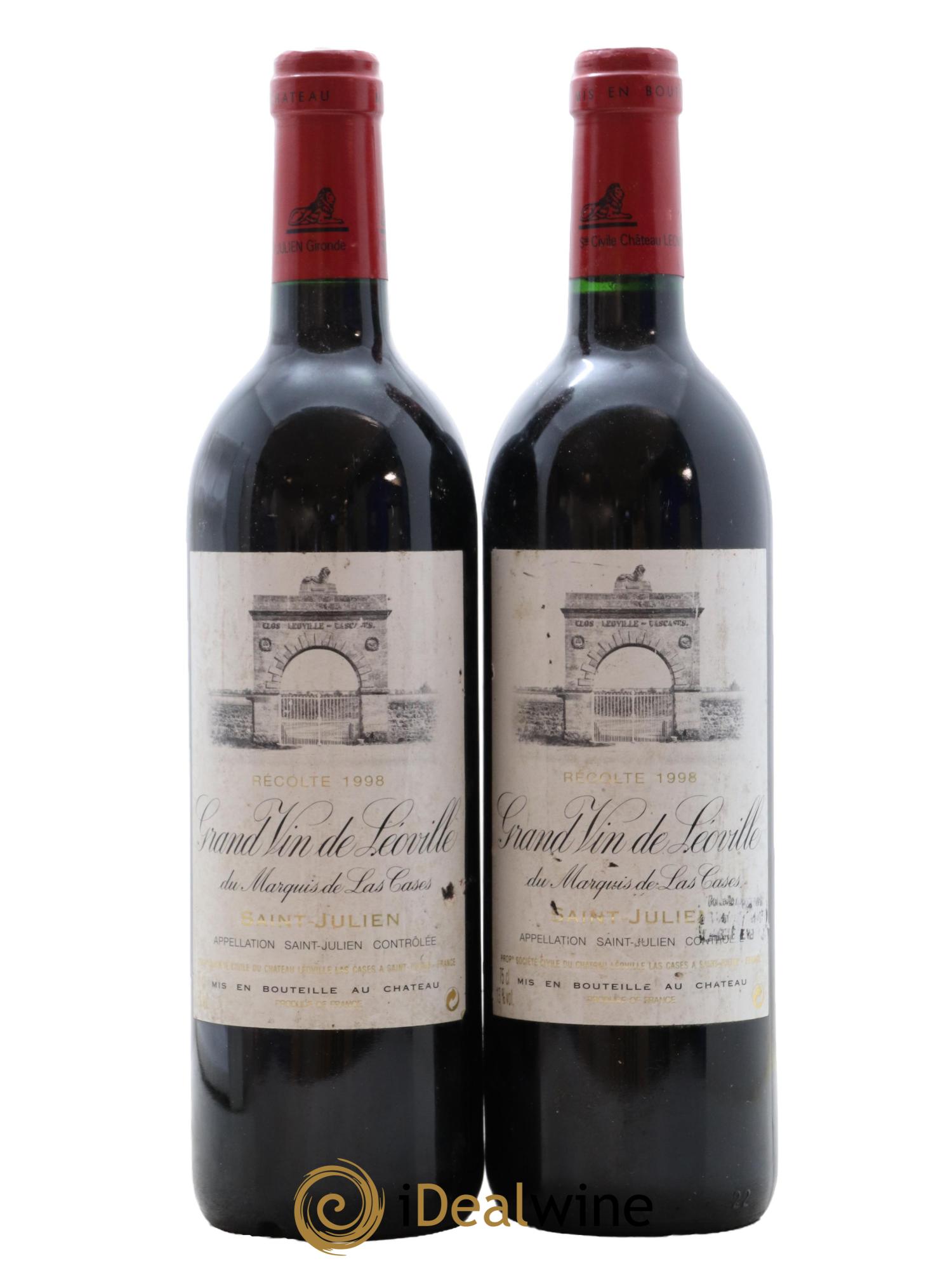 Château Léoville Las Cases 2ème Grand Cru Classé 1998 - Posten von 2 Flaschen - 0