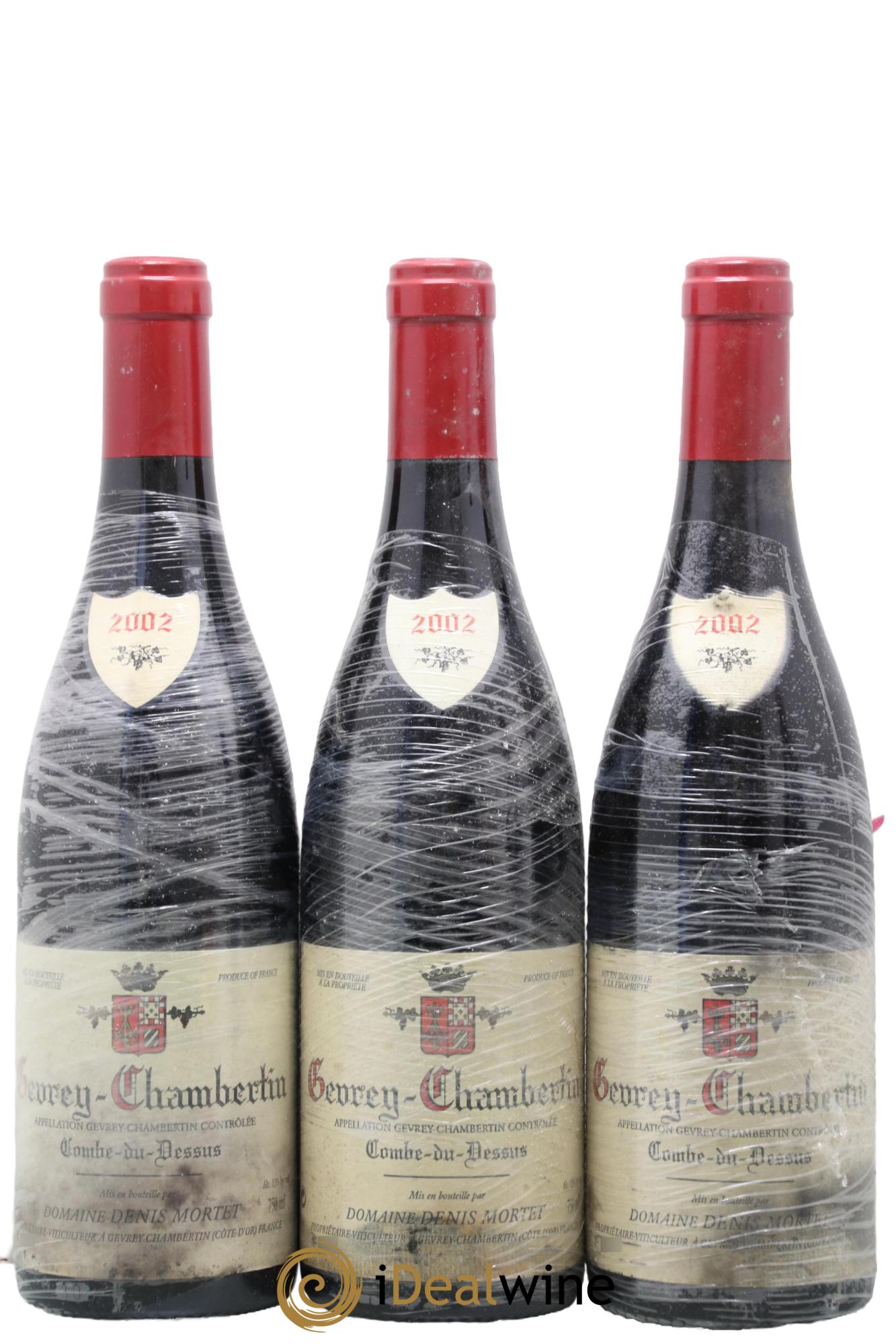 Gevrey-Chambertin Combe du Dessus Denis Mortet (Domaine) 2002 - Posten von 3 Flaschen - 0