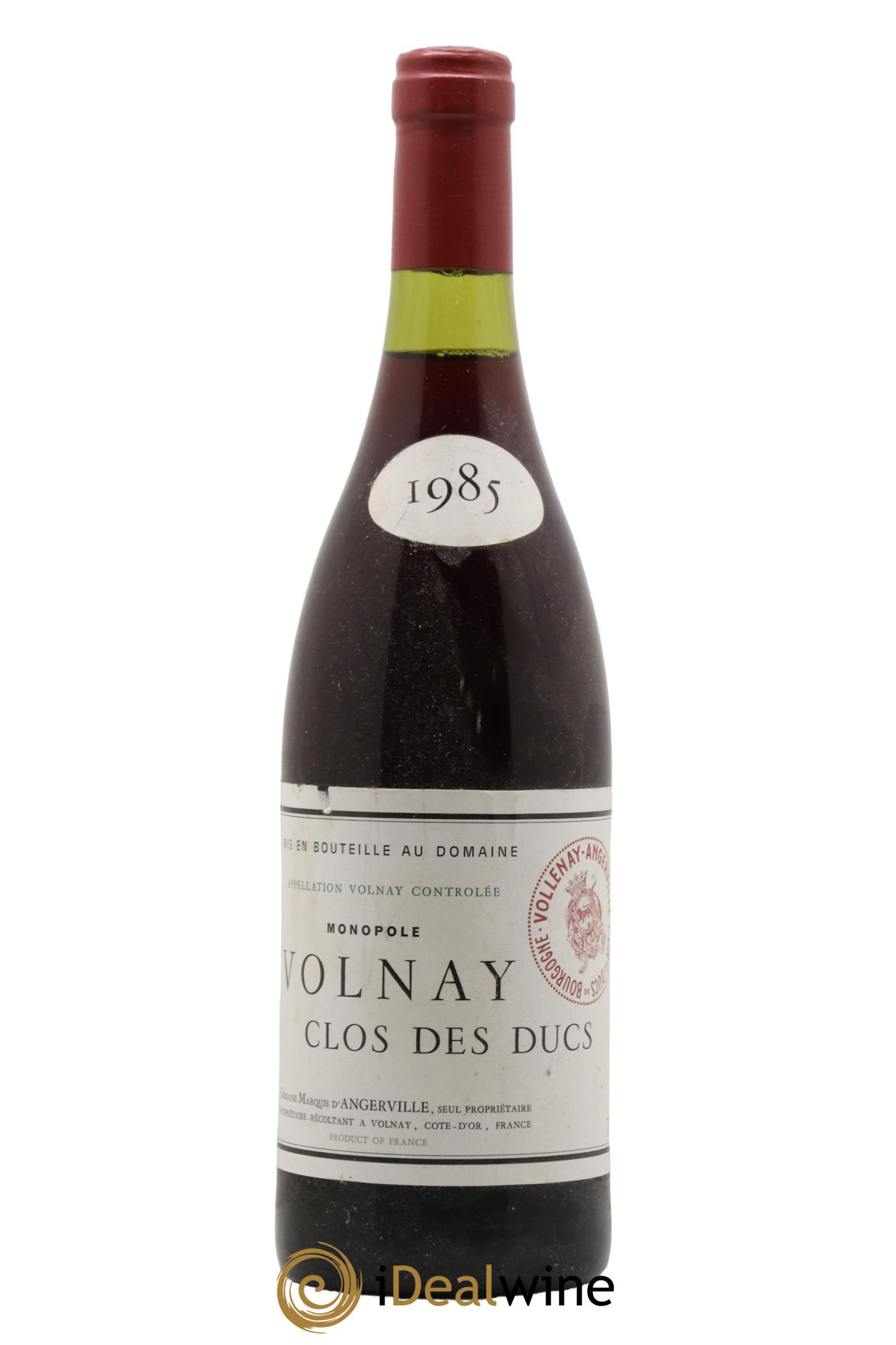 Volnay 1er Cru Clos des Ducs Marquis d'Angerville (Domaine) 1985 - Lot de 1 bouteille - 0