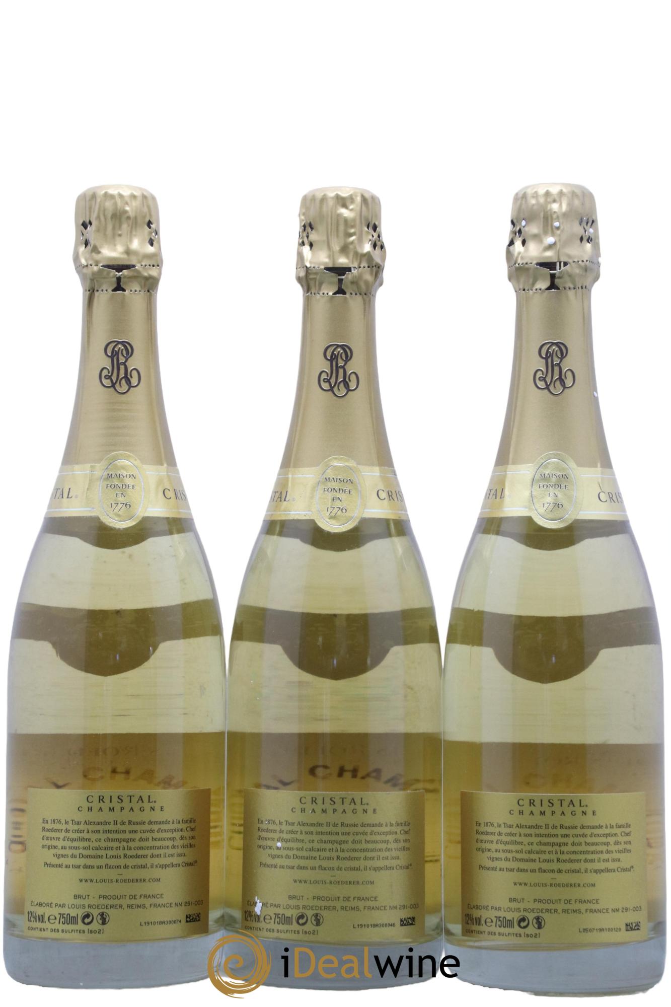 Cristal Louis Roederer 2008 - Lotto di 3 bottiglie - 1