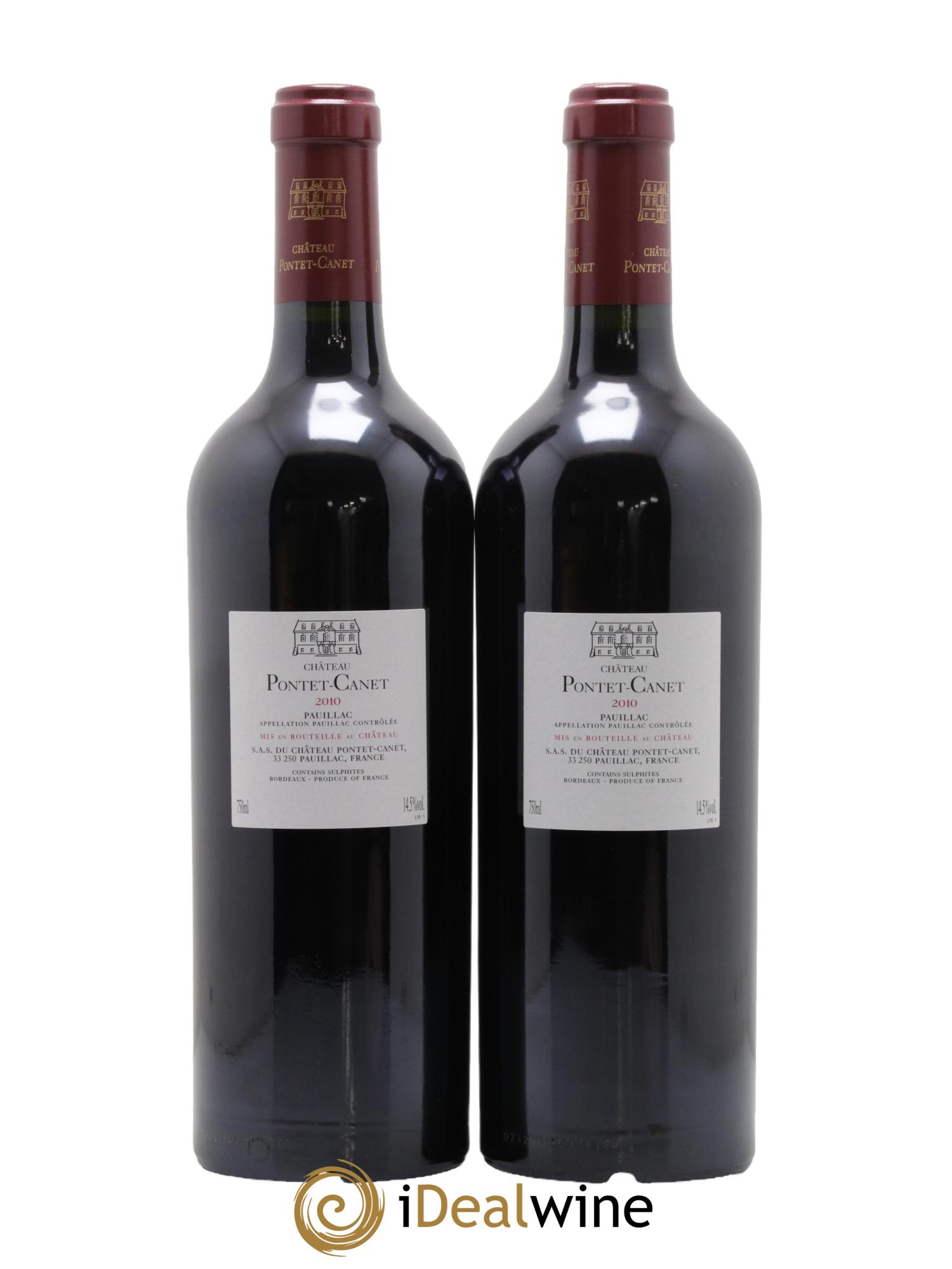 Château Pontet Canet 5ème Grand Cru Classé 2010 - Lotto di 2 bottiglie - 1