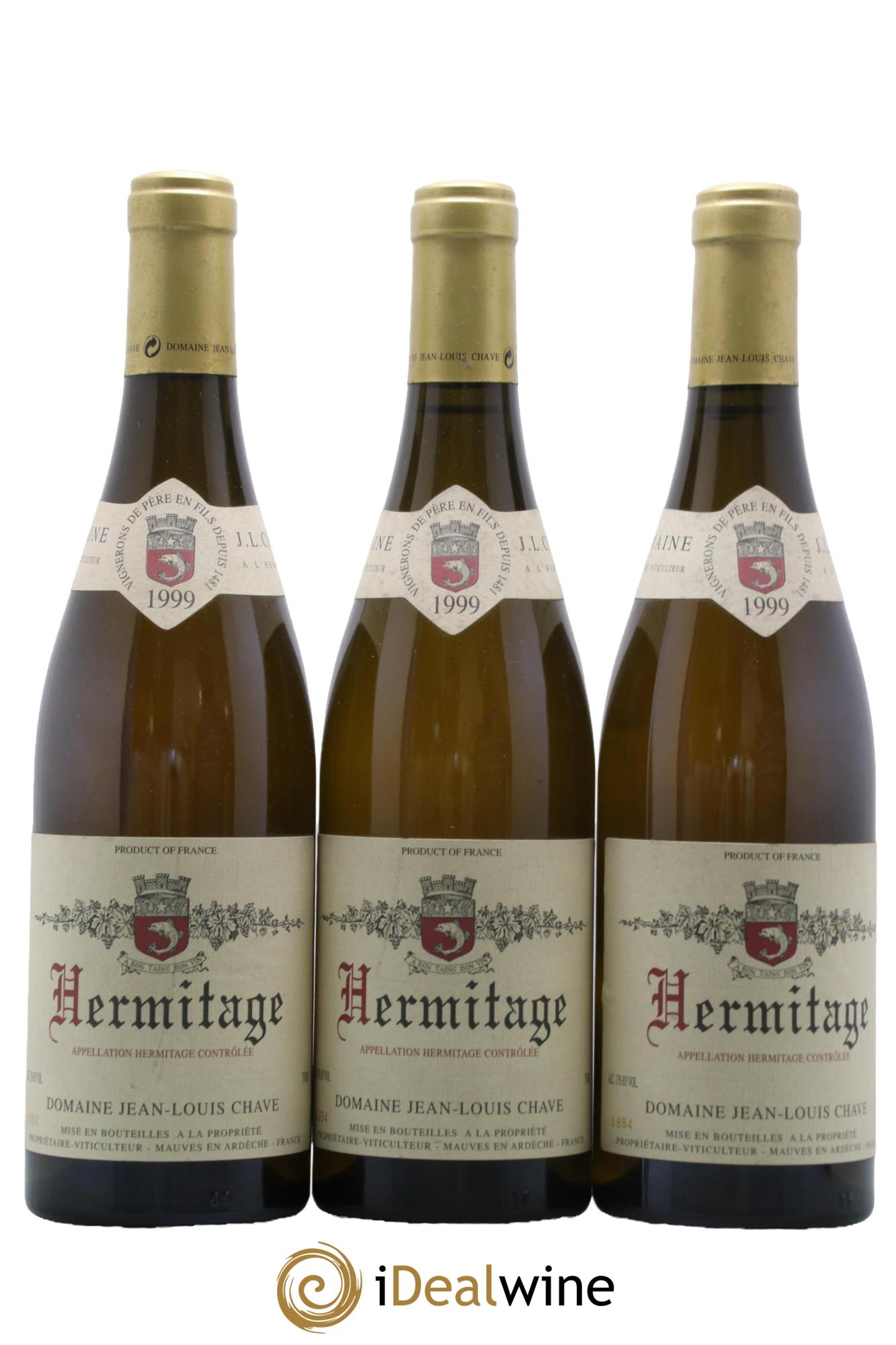 Hermitage Jean-Louis Chave 1999 - Lotto di 3 bottiglie - 0