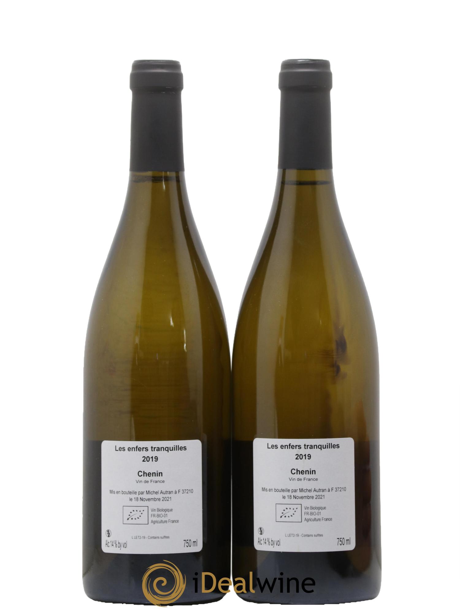 Vin de France Les Enfers Tranquilles Michel Autran 2019 - Lot of 2 bottles - 1