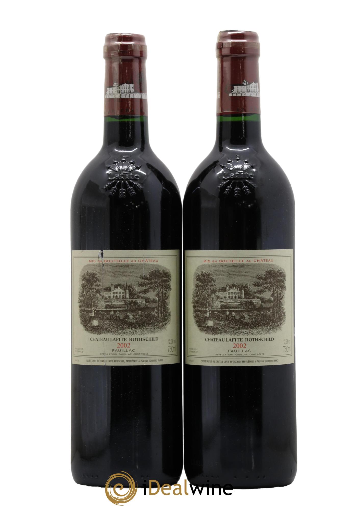 Château Lafite Rothschild 1er Grand Cru Classé 2002 - Lot de 2 bouteilles - 0