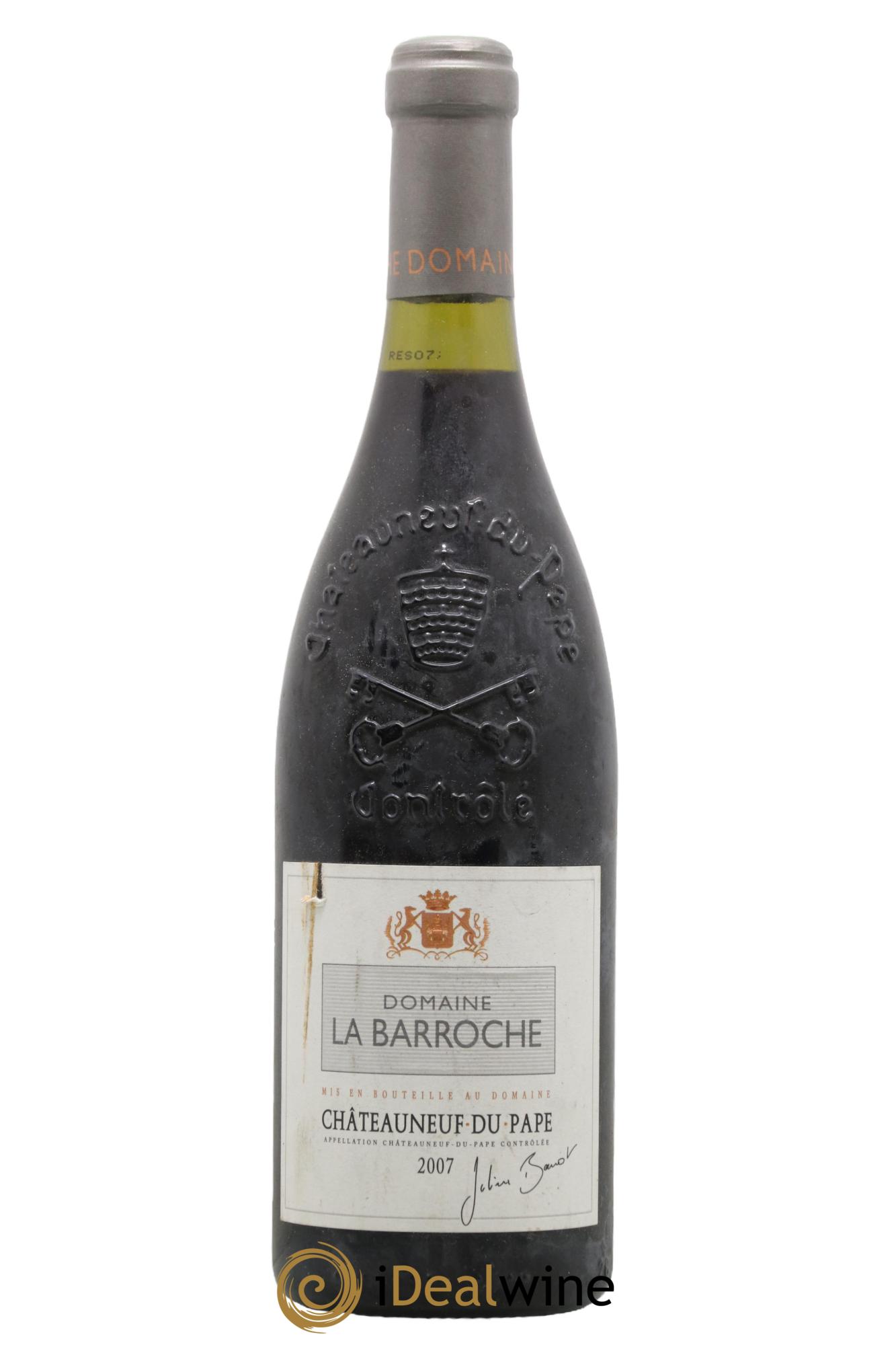 Châteauneuf-du-Pape La Barroche (Domaine de) Julien Barrot 2007 - Posten von 1 Flasche - 0