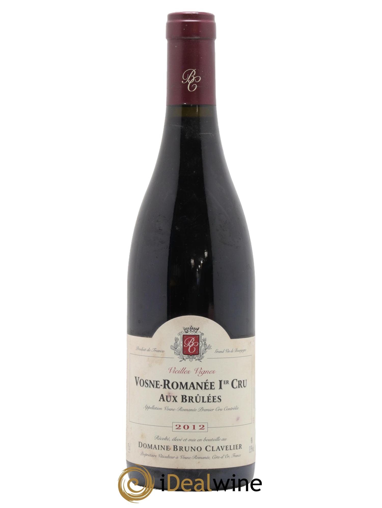 Vosne-Romanée 1er Cru Aux Brulées Vieilles Vignes Bruno Clavelier 2012 - Lot of 1 bottle - 0