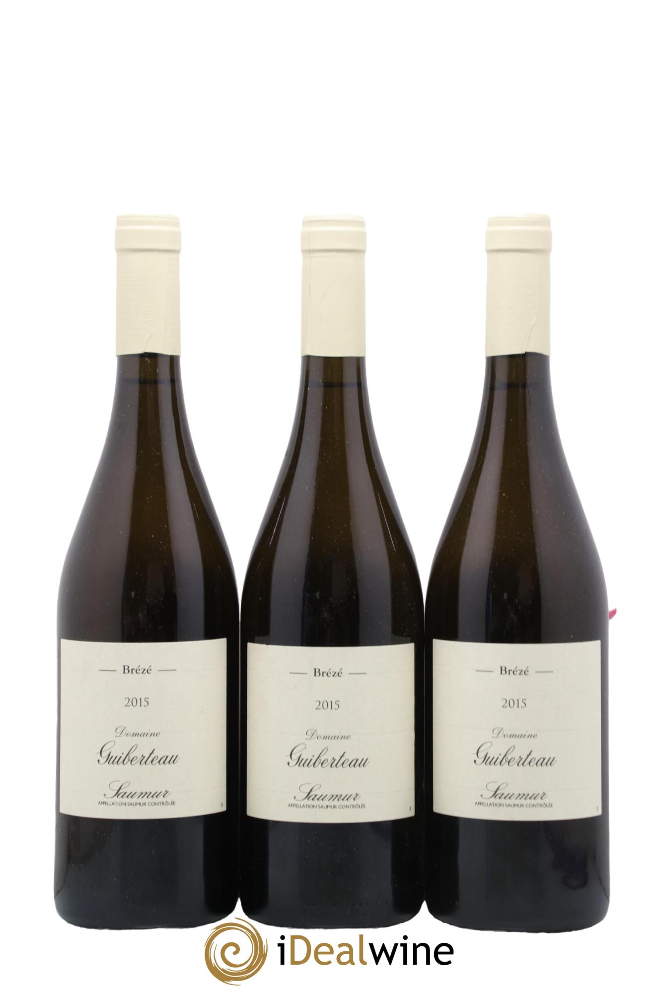 Saumur Brézé Domaine Guiberteau 2015 - Lot of 3 bottles - 0