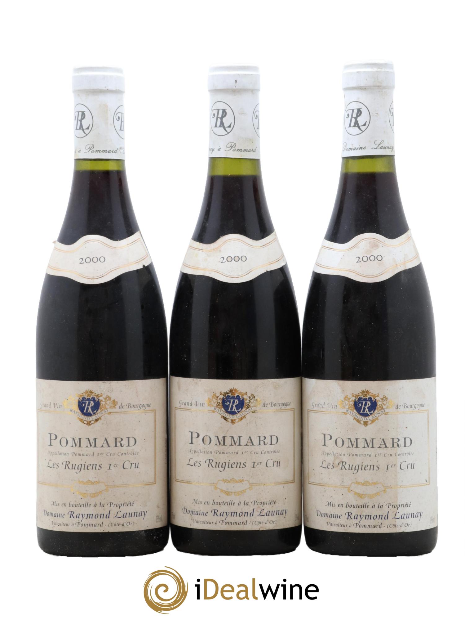 Pommard 1er Cru Les Rugiens Domaine Launay 2000 - Lotto di 3 bottiglie - 0