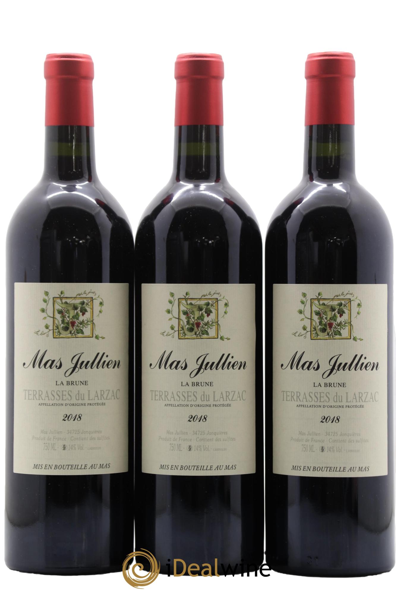 Terrasses du Larzac Mas Jullien La Brune Olivier Jullien 2018 - Lot de 3 bouteilles - 0