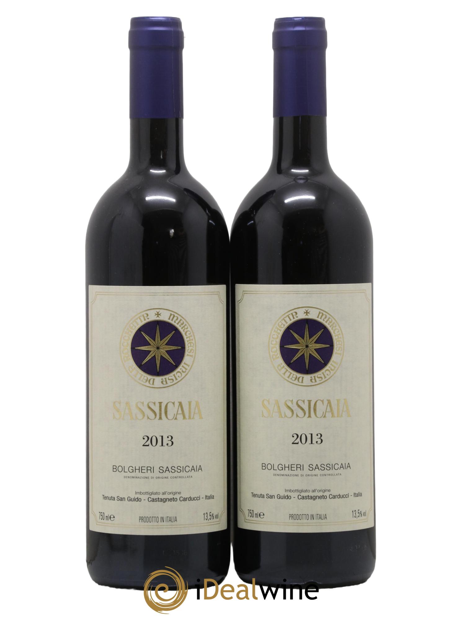 Bolgheri DOC Sassicaia Tenuta San Guido 2013 - Lot of 2 bottles - 0