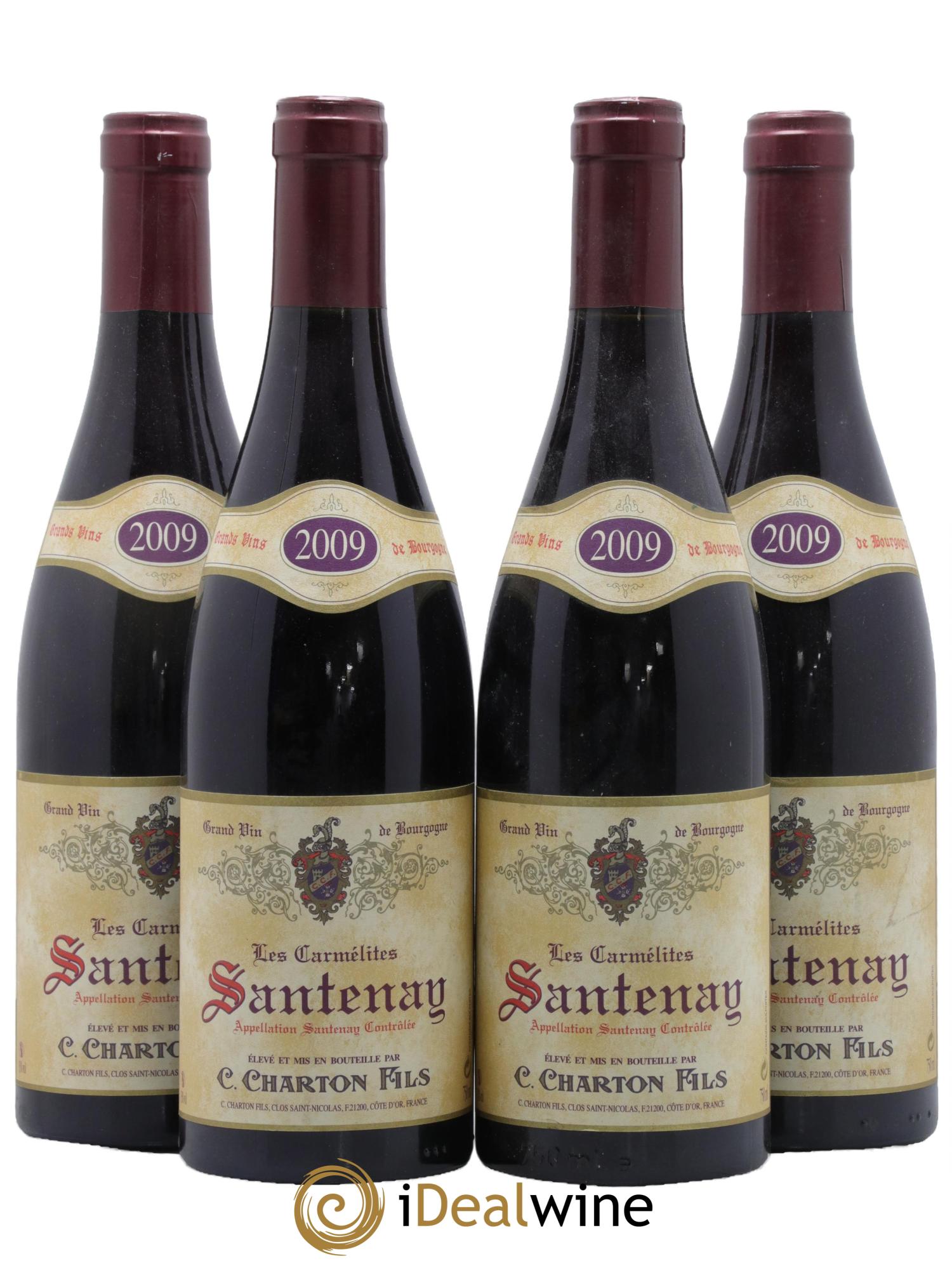 Santenay Les Carmelites Charton Fils 2009 - Lotto di 4 bottiglie - 0