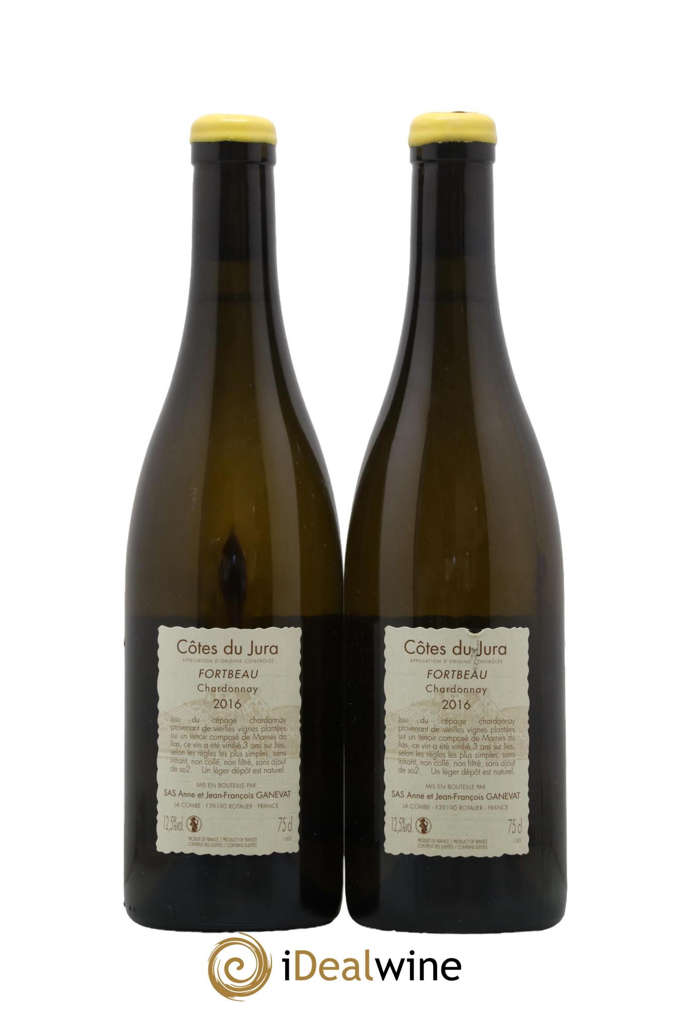 Vin de France (anciennement Côtes du Jura) Fortbeau Anne et Jean François Ganevat 2016 - Lot de 2 bouteilles - 1