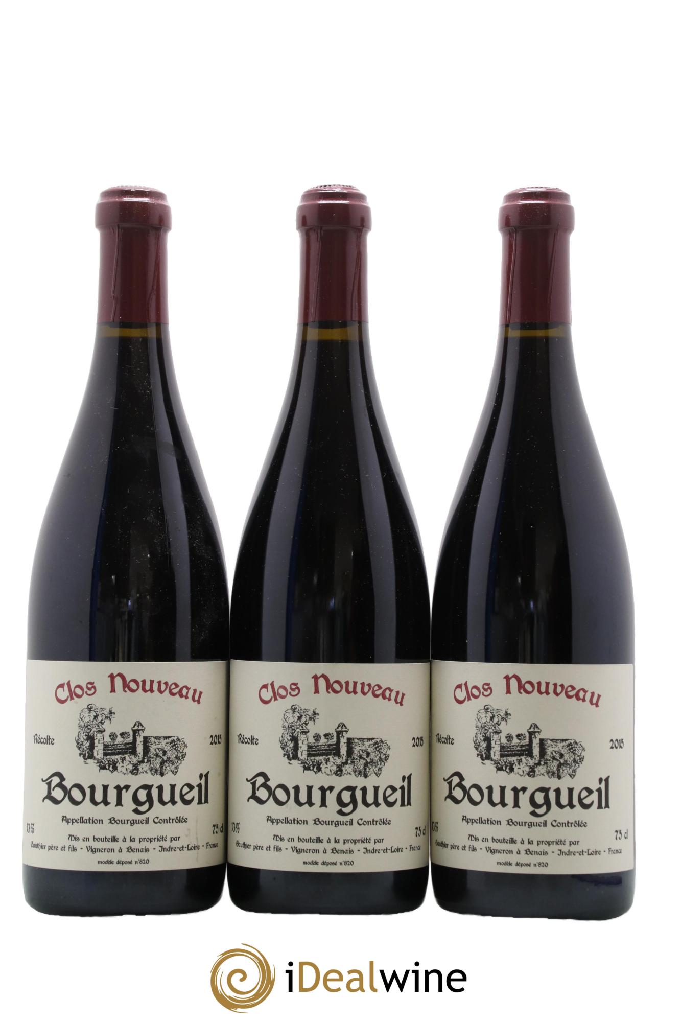 Bourgueil Clos Nouveau Domaine du Bel Air 2015 - Lot de 3 bouteilles - 0