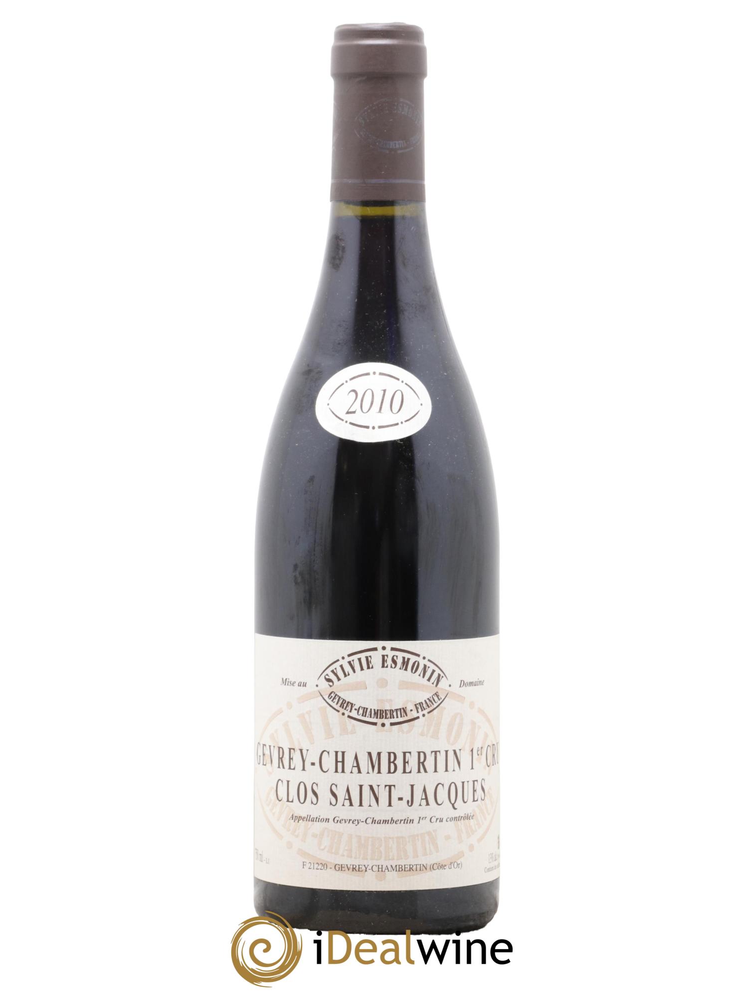 Gevrey-Chambertin 1er Cru Clos Saint Jacques Sylvie Esmonin 2010 - Lot de 1 bouteille - 0