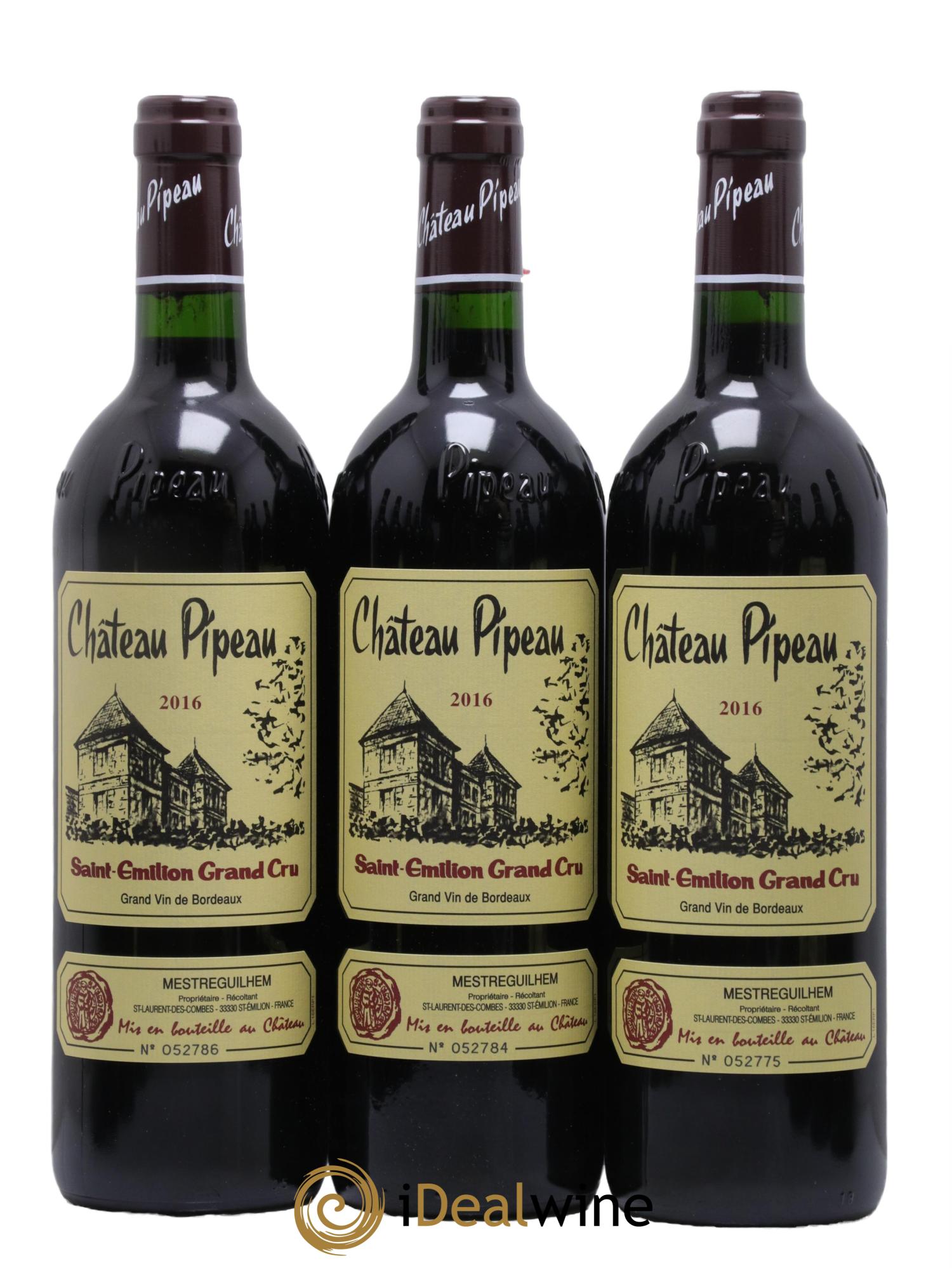 Château Pipeau 2016 - Lotto di 12 bottiglie - 3