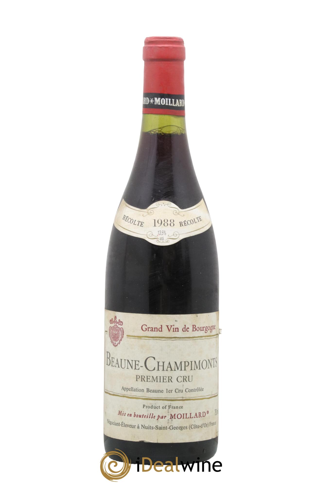 Beaune 1er Cru Beaune-Champimonts Moillard 1988 - Lotto di 1 bottiglia - 0