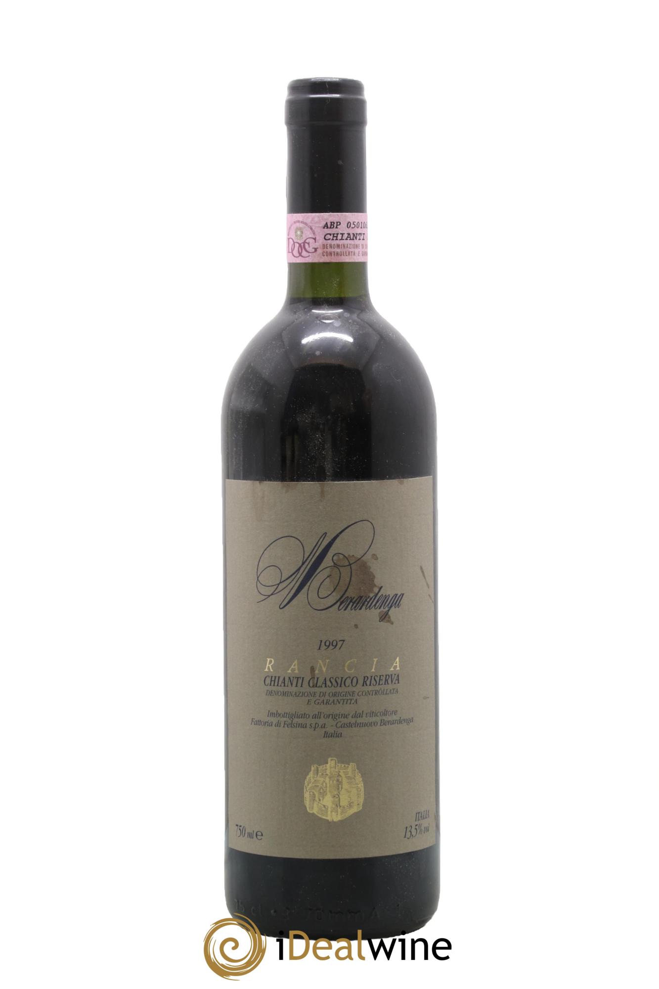 Chianti Classico DOCG Berardenga Rancia Riserva Felsina 1997 - Lot de 1 bouteille - 0