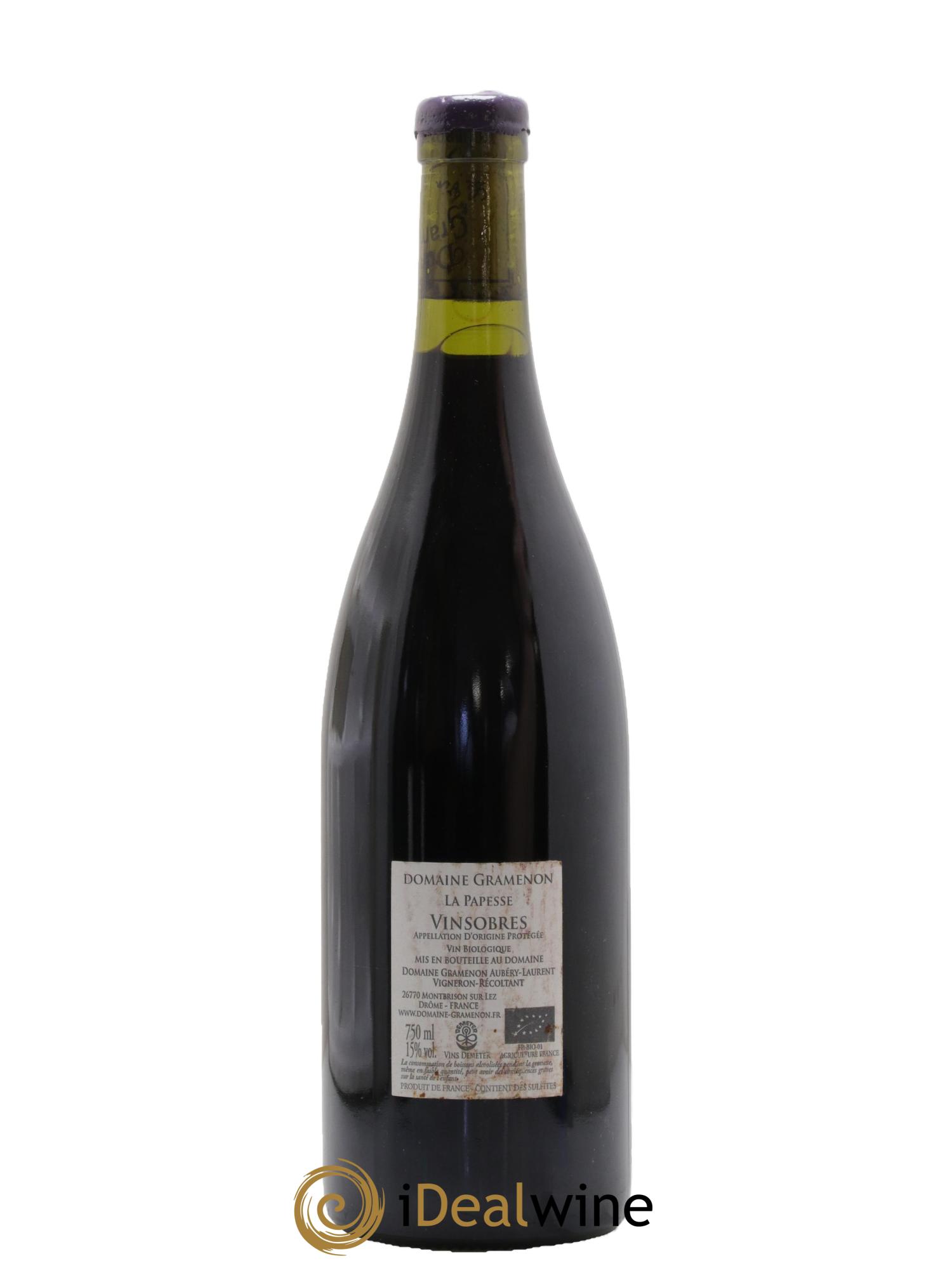 Vinsobres La Papesse Gramenon (Domaine) 2015 - Lot de 1 bouteille - 1