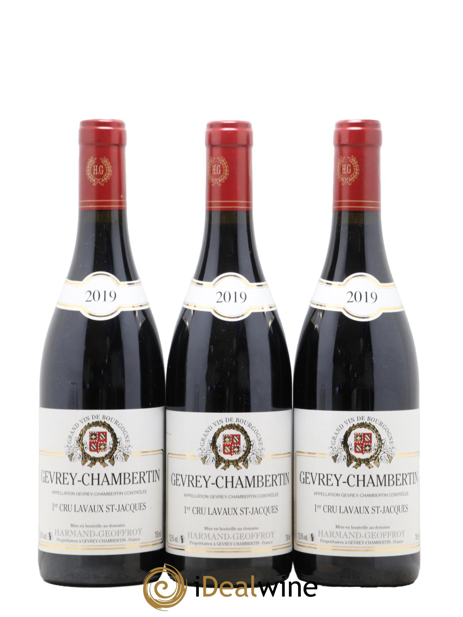 Gevrey-Chambertin 1er Cru Lavaux Saint Jacques Harmand-Geoffroy (Domaine) 2019 - Lot of 3 bottles - 0