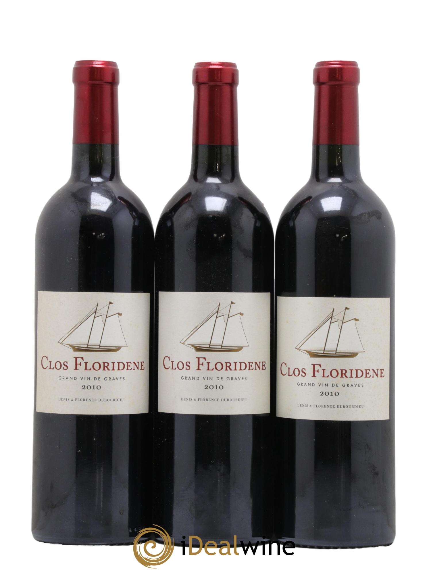 Clos Floridène  2010 - Lot of 3 bottles - 0