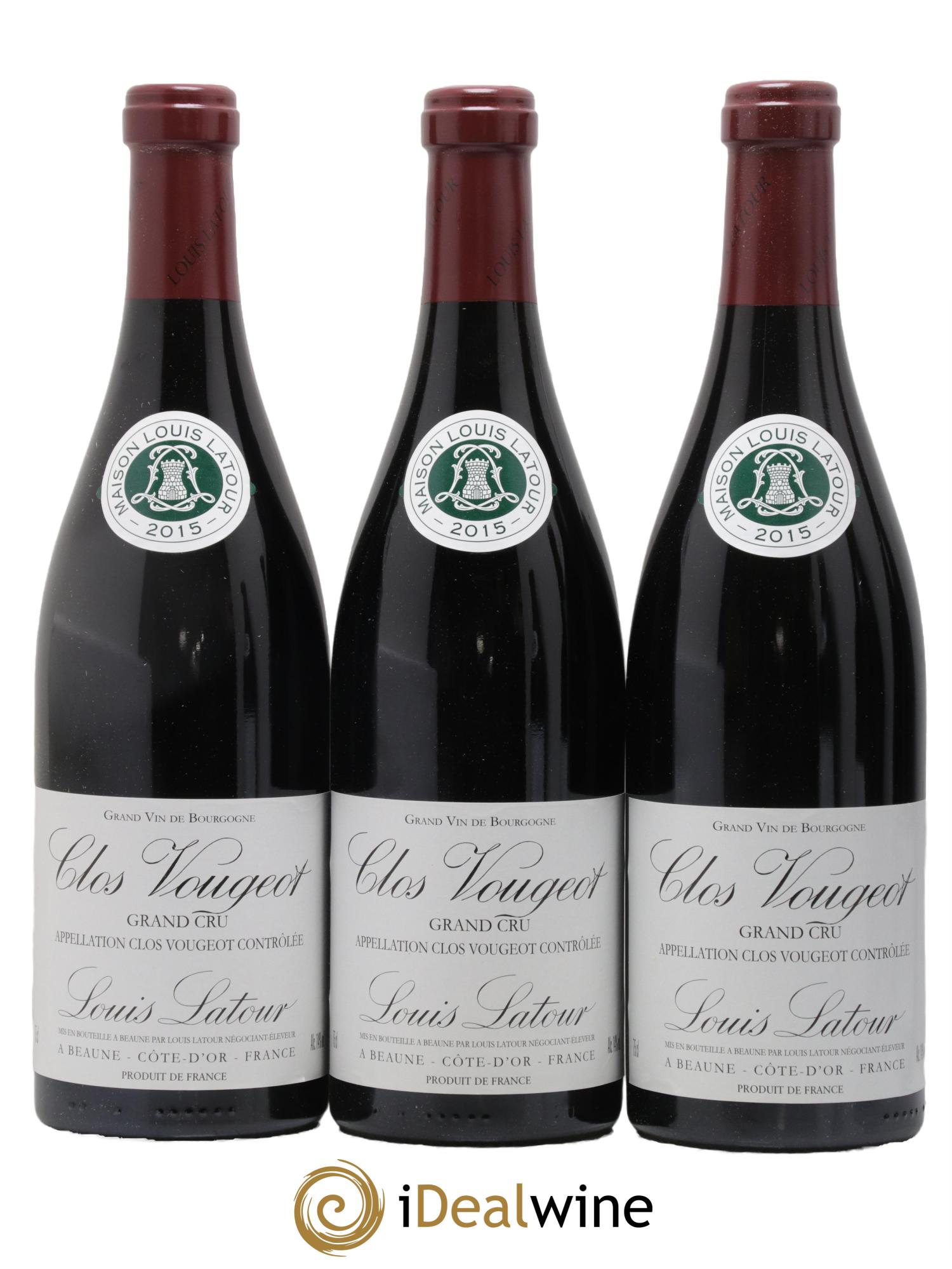 Clos de Vougeot Grand Cru Louis Latour 2015 - Lot of 6 bottles - 1