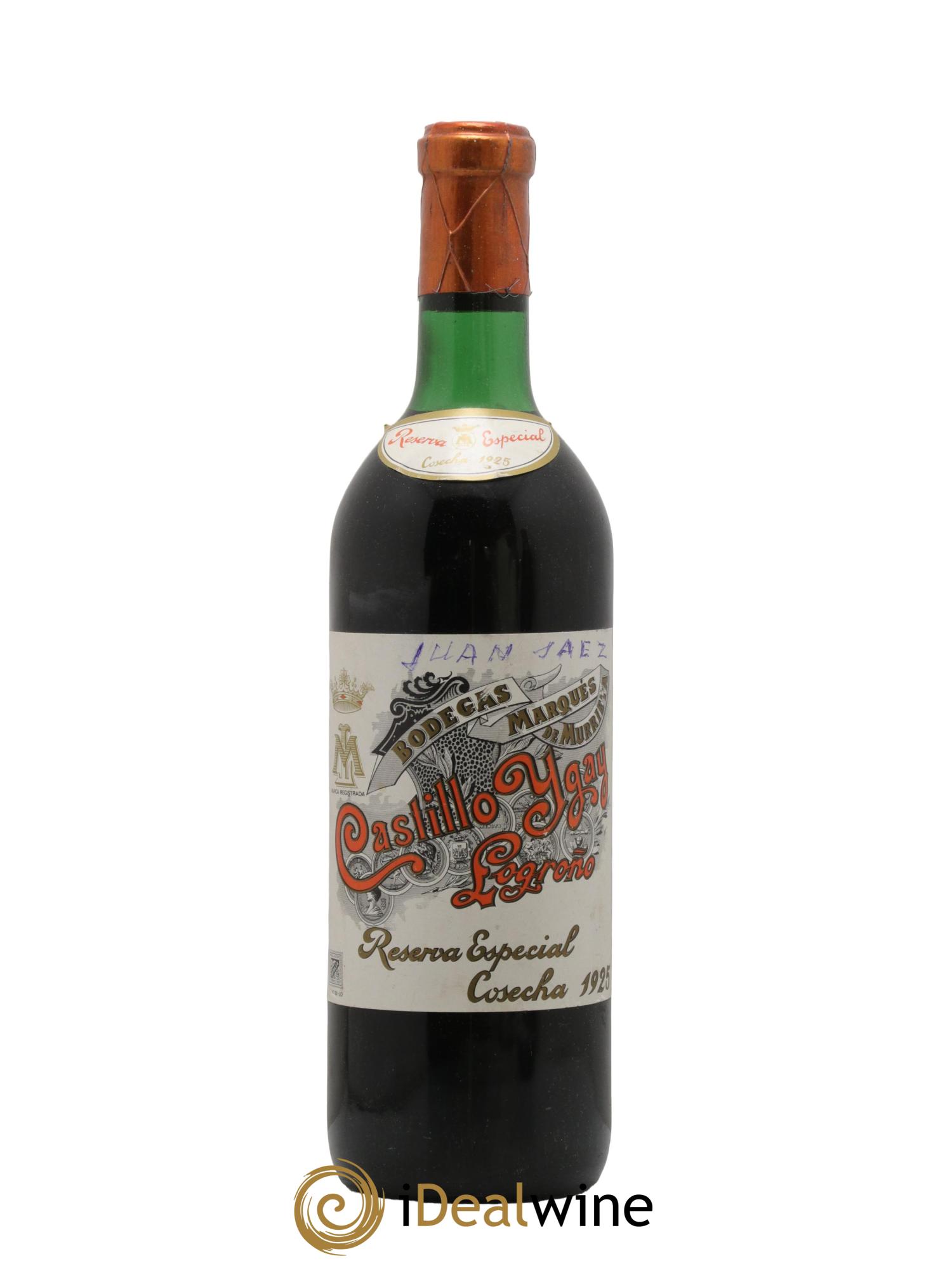 Rioja DOCA Castillo Ygay Reserva Especial Marqués de Murrieta 1925 - Lotto di 1 bottiglia - 0