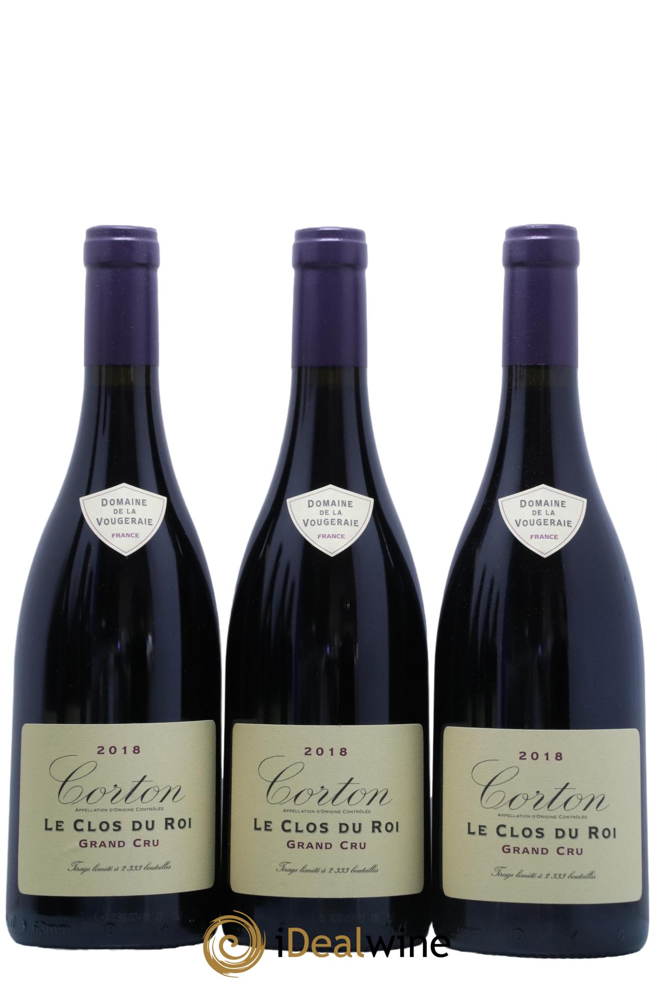 Corton Grand Cru Le Clos du Roi La Vougeraie 2018 - Lot de 6 bouteilles - 1