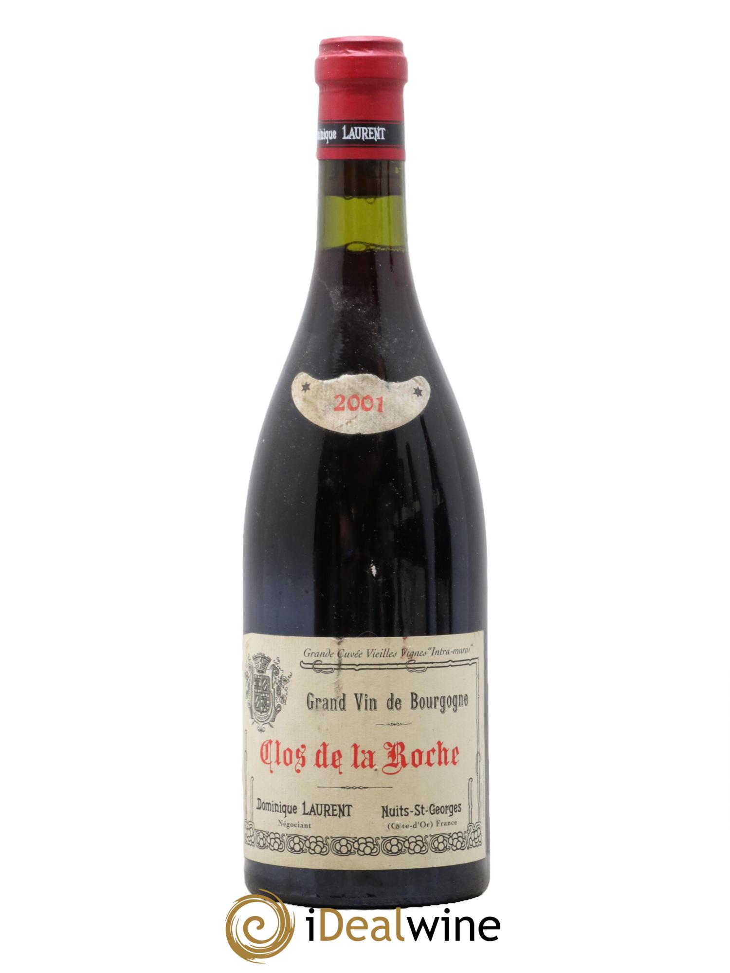 Clos de la Roche Grand Cru Vieilles vignes Intra-muros Dominique Laurent 2001 - Lotto di 1 bottiglia - 0